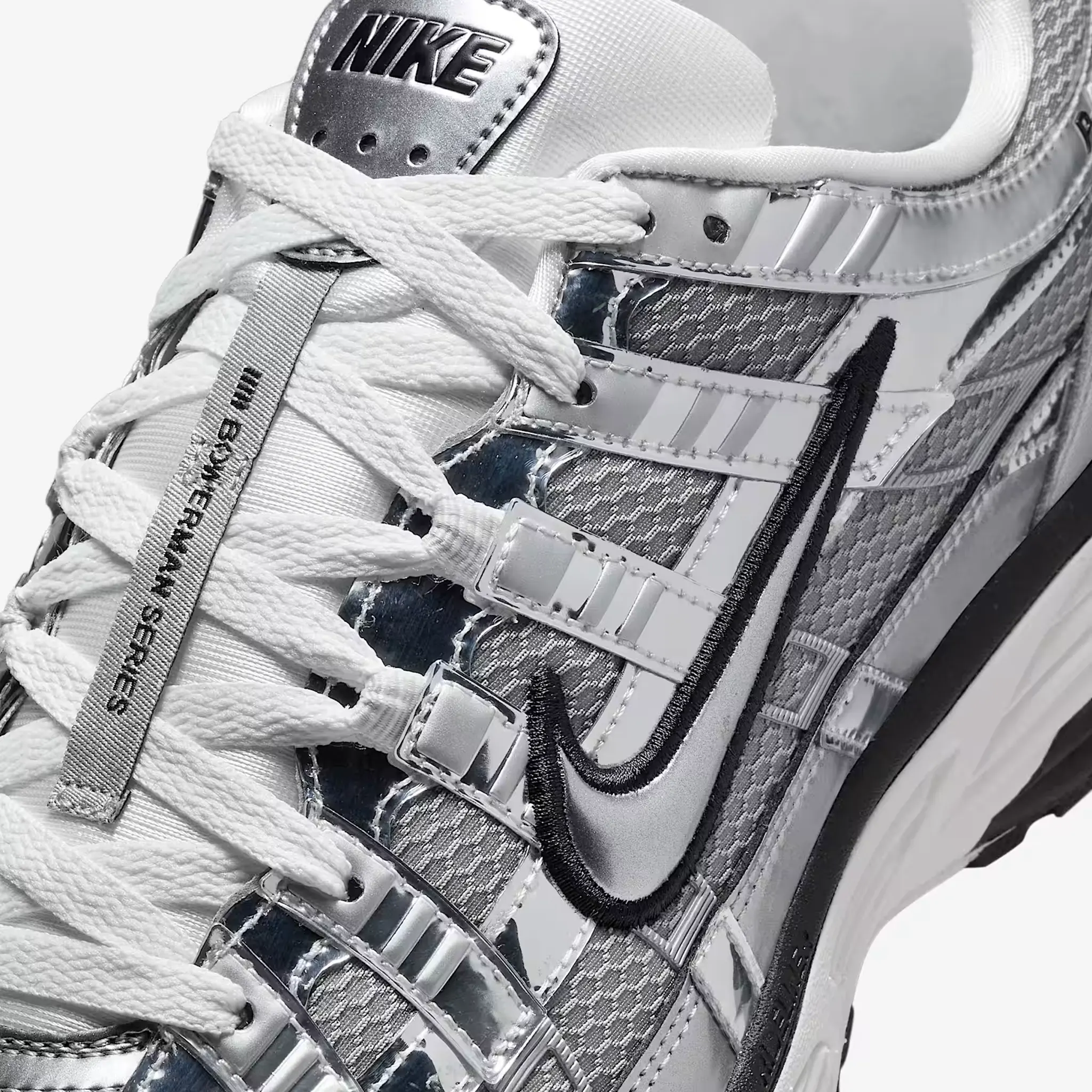 Nike P 6000 Running Shoes for Men - Metallic Silver Retro Sneakers | Lightweight Cushioned Comfort for Jogging, Gym Workouts & Casual Wear