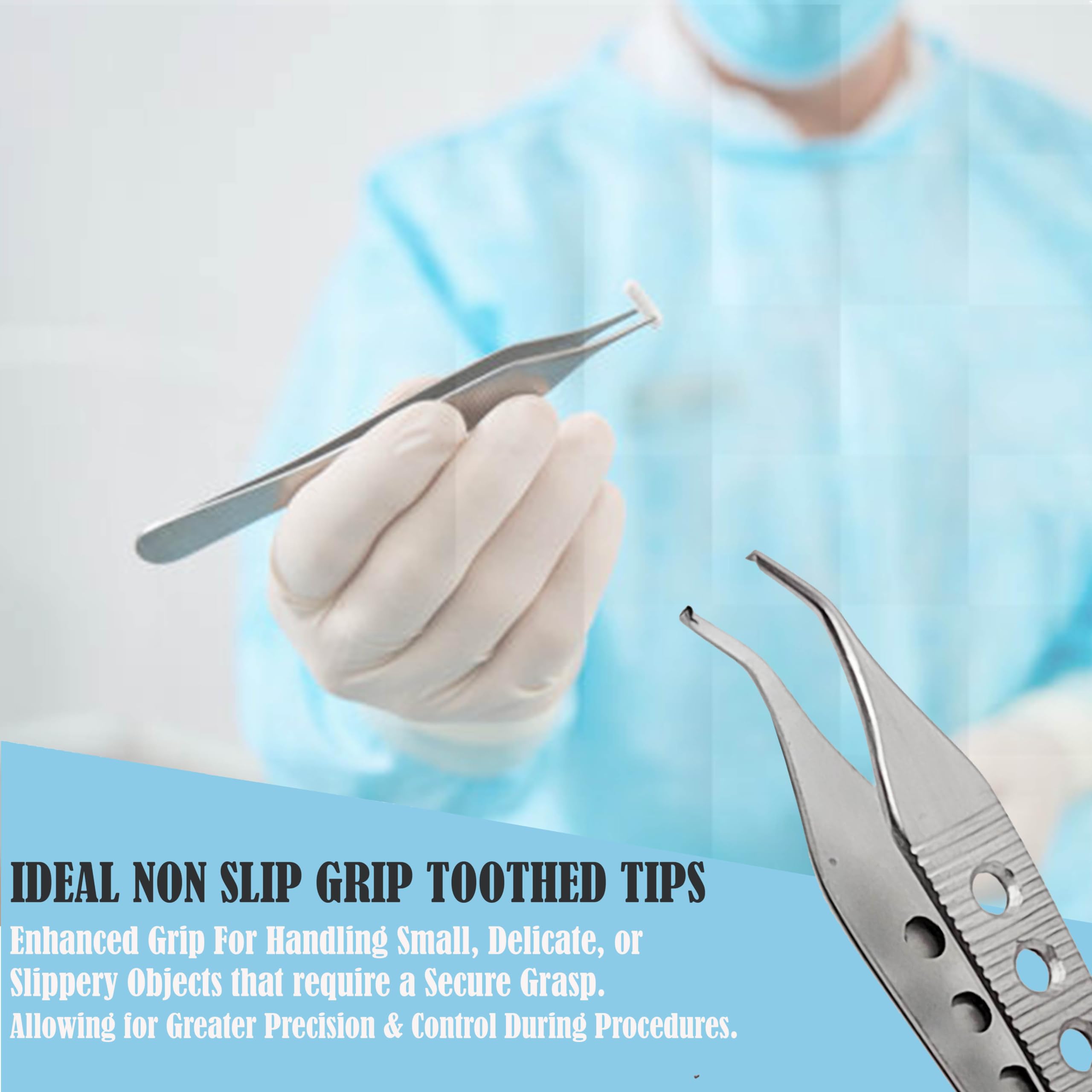 Premium Quality Adson Tissue Forceps 1x2 Teeth, 4.75