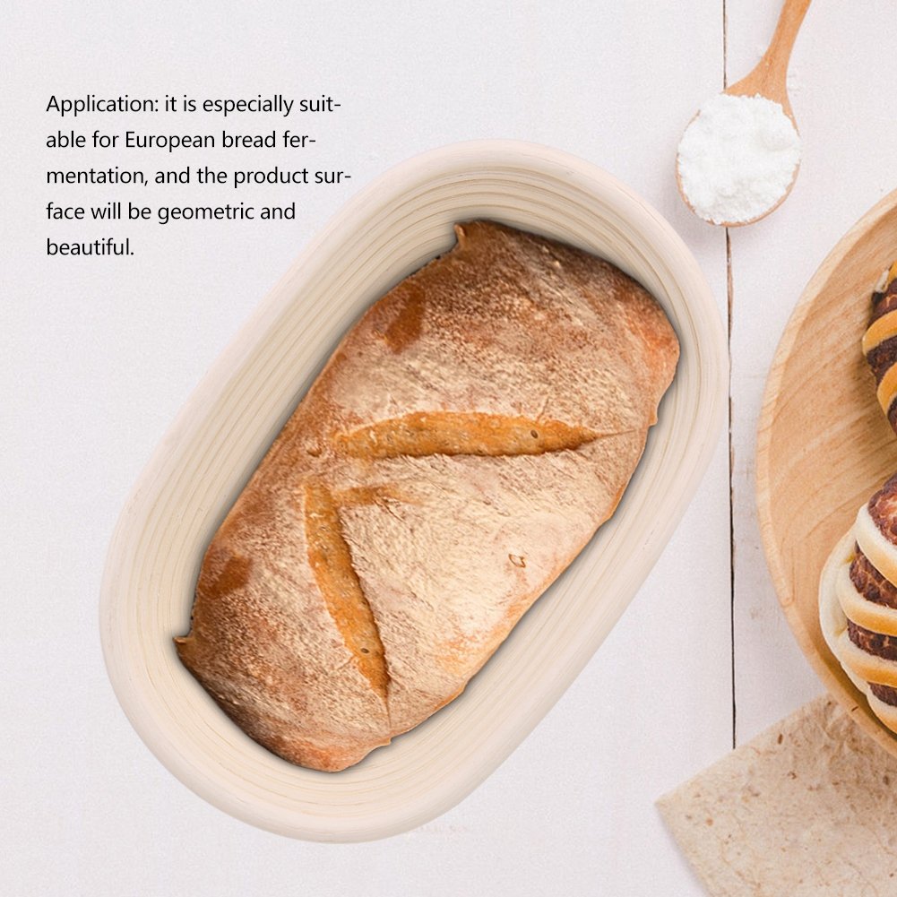 Premium Oval Bread Proofing Baskets - Handmade Unbleached Dough Proofing Bowls for Sourdough & Artisan Bread Baking | Perfect for Home Bakers & Professional Bakeries | Ideal for Rustic Loaves, Baguettes & Homemade Bread