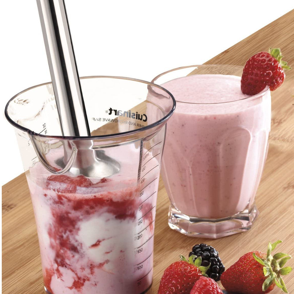 Cuisinart Smart Stick 2SP Hand Blender & Chopper, 200W Immersion Blender with Whisk & Chopper Attachment, Refurbished with Warranty - CSB85S - Perfect for Smoothies, Soups & Baby Food Prep