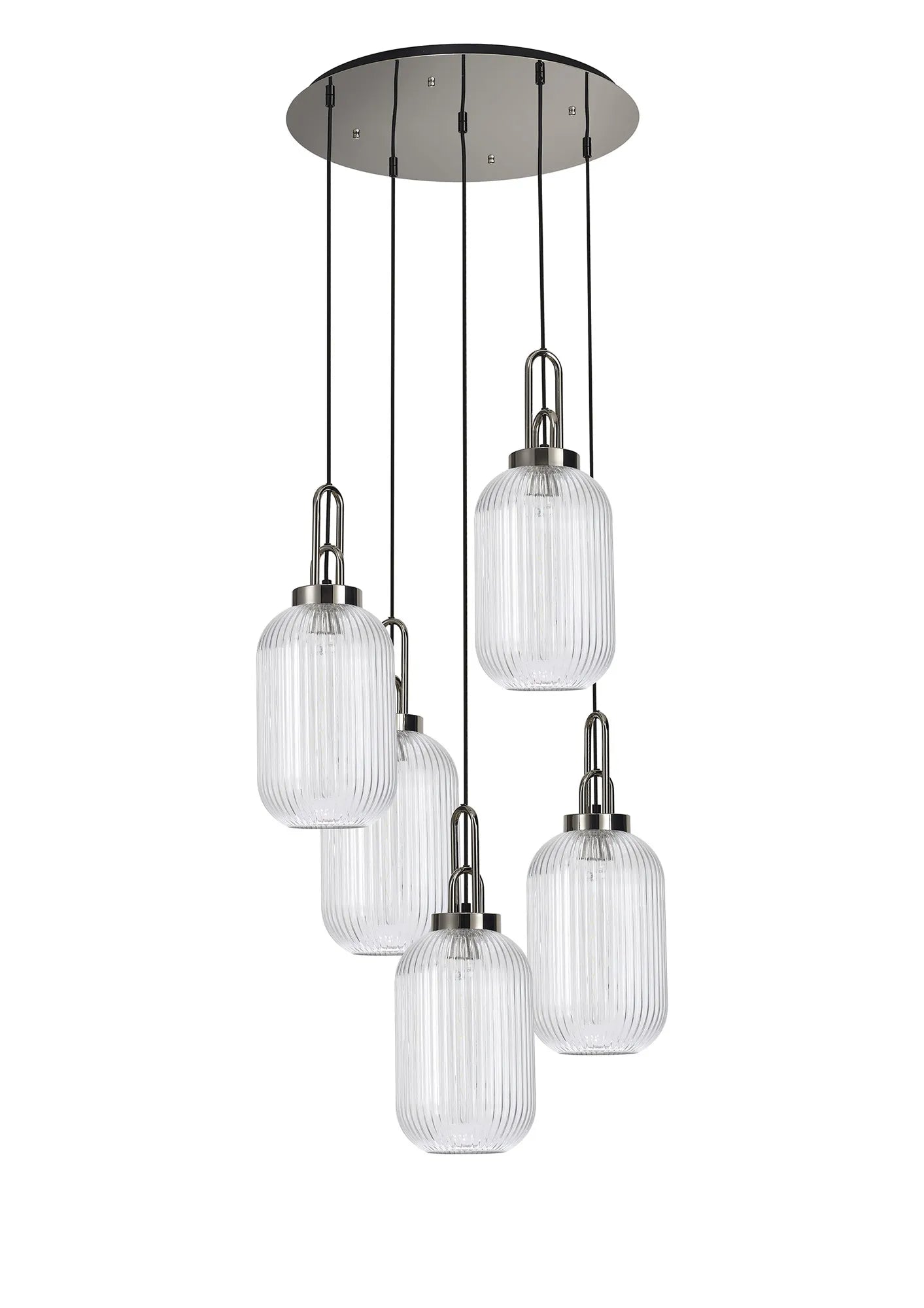 Stylish Cadiz 5-Light Cluster Pendant Light Fixture - Modern Ceiling Lighting for Dining Room, Kitchen & Living Room