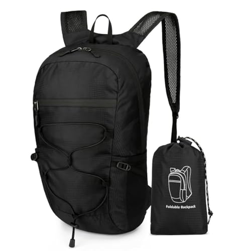 Black Foldable Hiking Backpack