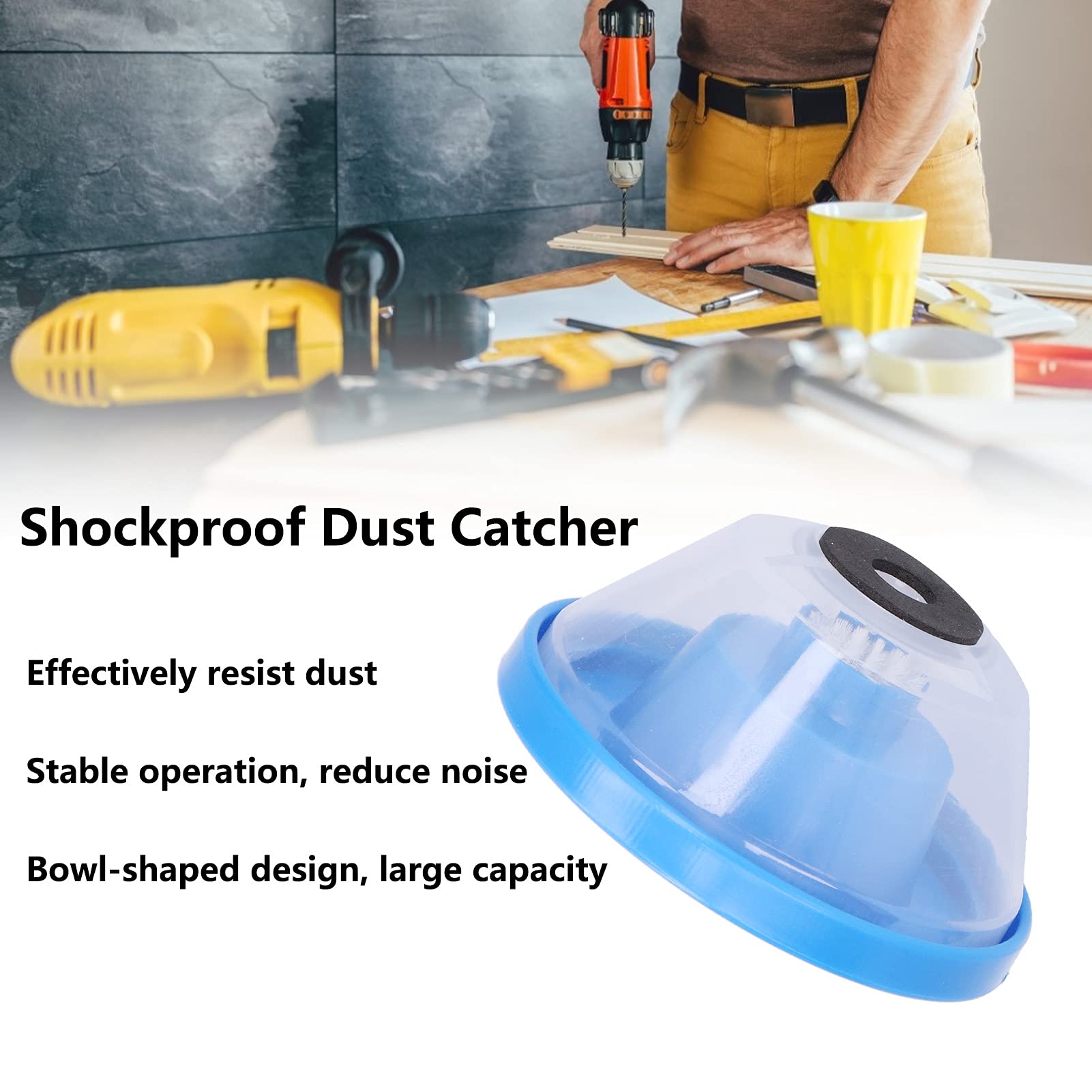 Industrial Drill Dust Collector Cover - 4-10mm Electric Hammer Dust Cover for Noise Reduction | DIY & Construction Use