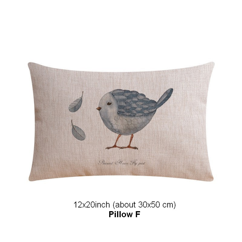 Decorative Sofa Pillows for Living Room & Dining Room - Love Birds Throw Pillow Covers for Couch, Bed, Chair - Singing Birds Home Decor Accent Pillows for Cozy Home & Gift Ideas