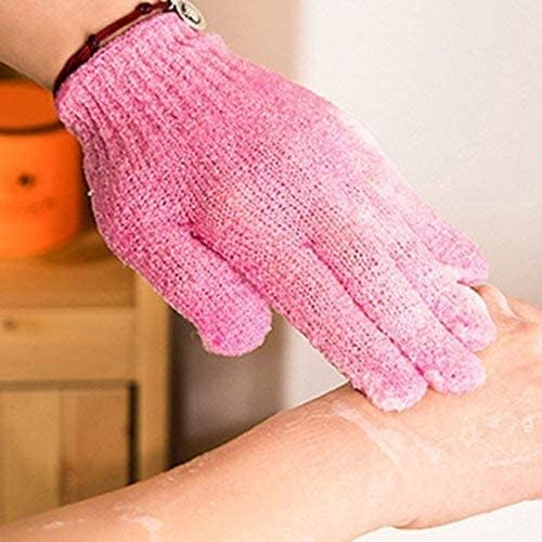 Exfoliating Bath Gloves for Spa & Shower – 2 Pairs of Skin Scrubber Wash Mitts for Deep Cleansing & Massage | Perfect for Dry Skin Care & Body Exfoliation
