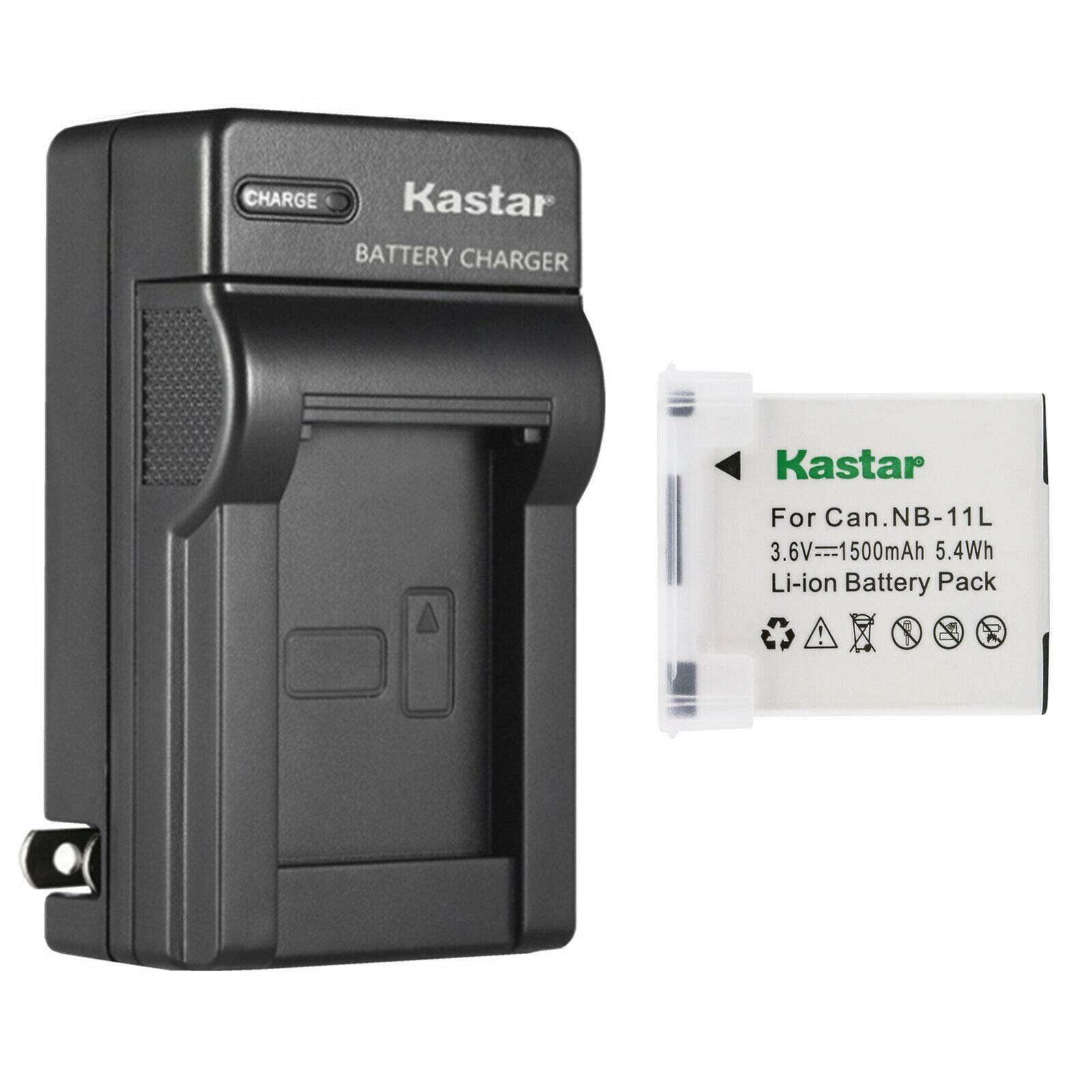 Kastar 1-Pack NB-11LH Battery & AC Wall Charger for Canon IXUS 175/177/180/185/190/240 HS/245 HS/265 HS/275 HS/285 HS/320 HS Digital Cameras - Perfect for Travel, Photography & Backup Power