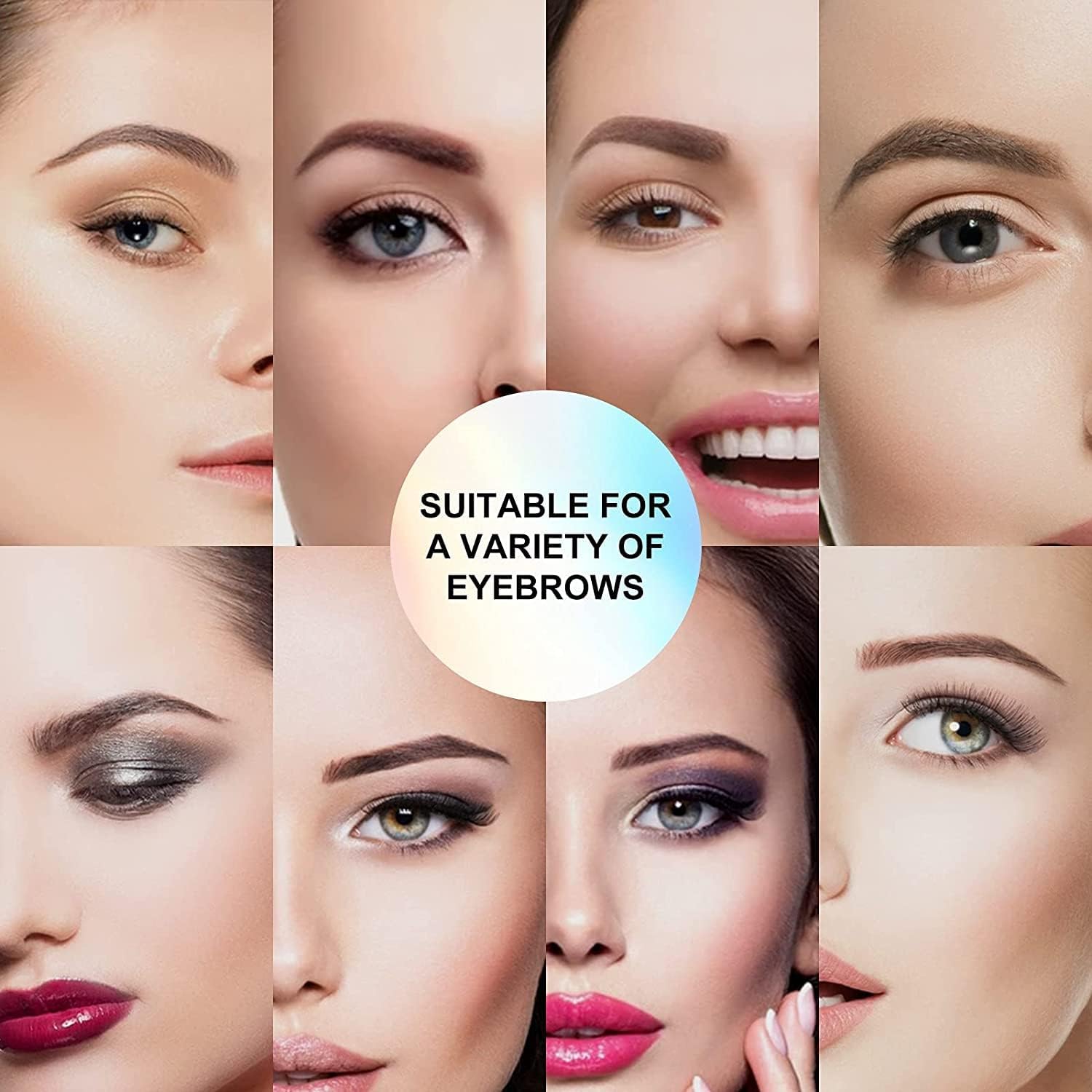 Adbeni Hairline Shadow Powder Stick - Eyebrow & Hair Powder for Natural Look, Brown (1 Pack) | Includes Eyebrow Stencil | Perfect for Daily Makeup & Touch-Ups