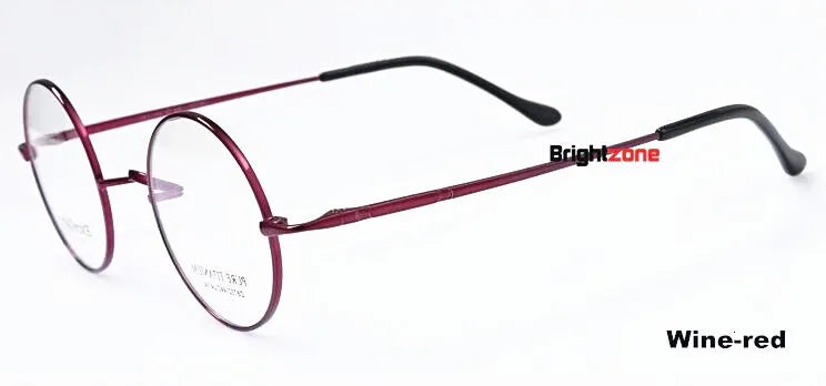 Brightzone Women's Full Rim Round Titanium Eyeglasses Frame 71422 - Lightweight & Durable Glasses for Work, Reading & Fashion
