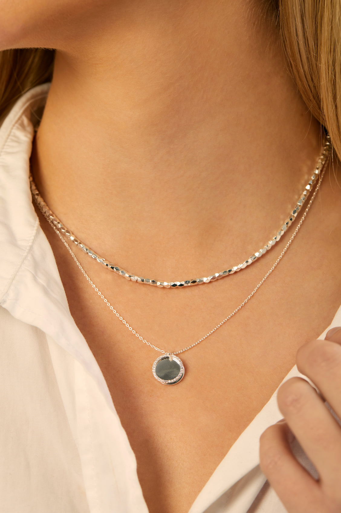 Sterling Silver Plated Coco Pendant Necklace for Women - Elegant Fashion Jewelry Gift for Birthday, Anniversary & Valentine's Day - Perfect for Parties, Date Nights & Special Occasions