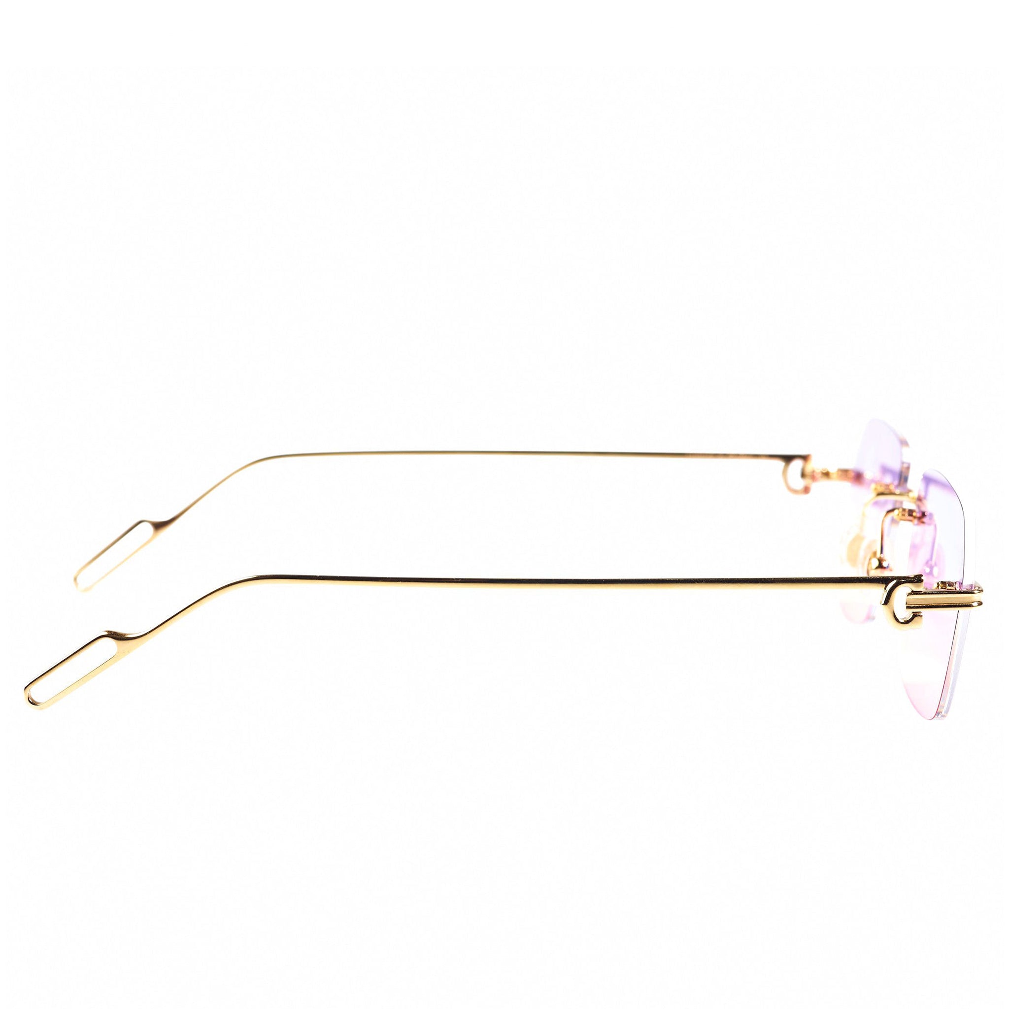 Cartier CT0113O 001 Panthere De Cartier Rimless Sunglasses for Women - Luxury Designer Eyewear - UV Protection - Perfect for Fashion, Travel & Outdoor Activities