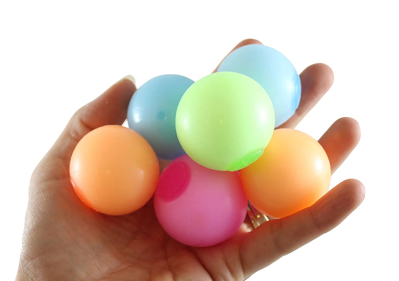 2 Packs of 3 Small Glow in The Dark Stress Balls - 1.5