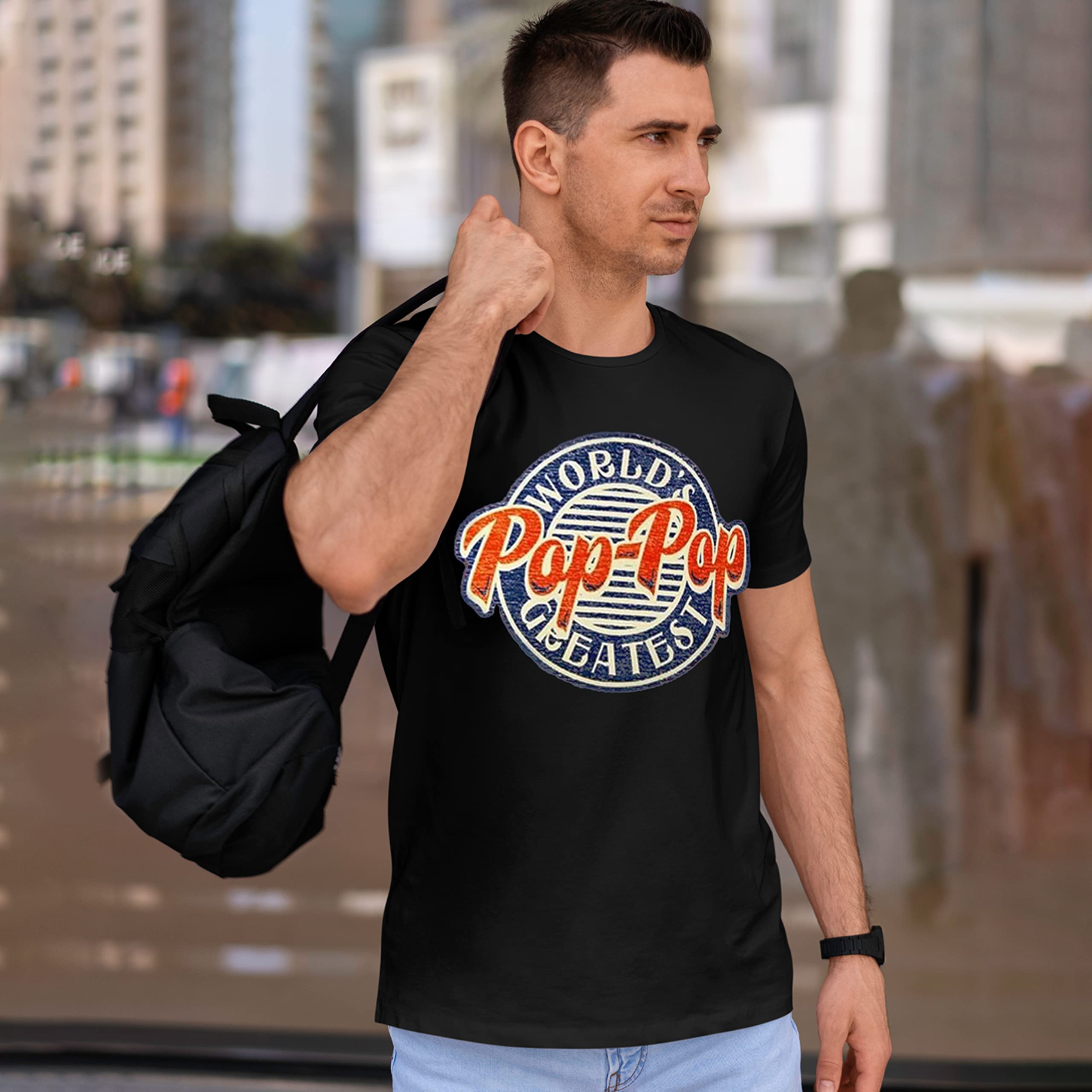 World's Greatest Pop-Pop Father's Day T-Shirt - Funny Grandpa Gifts for Dad, Husband & Grandfather | Comfortable Cotton Tee for Birthday, Christmas & Family Gatherings