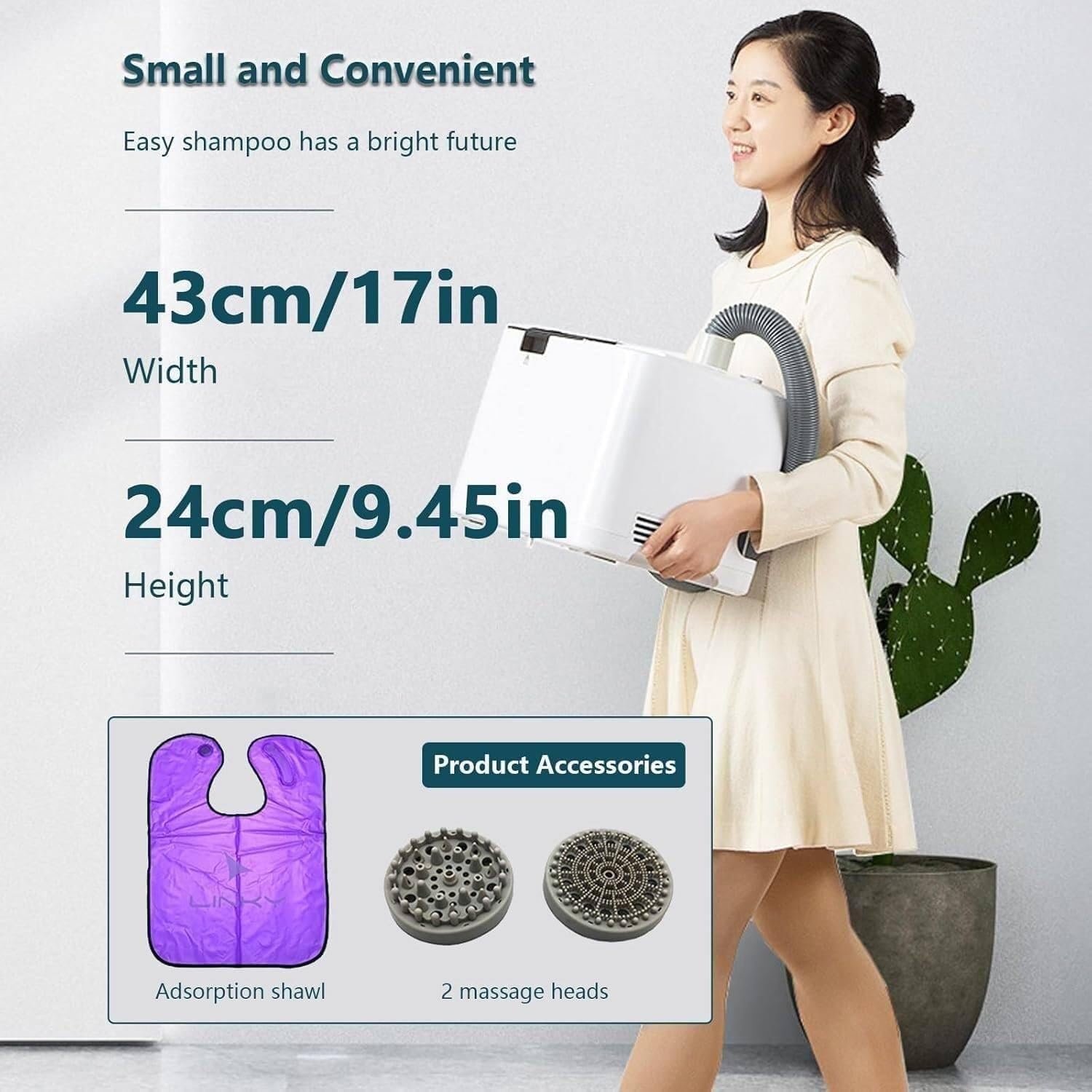220V Electric Shampoo Machine with 5L Water Tank & 2 Massage Heads - Portable Hair Washing Equipment for Salon, Home Care, and Pet Grooming