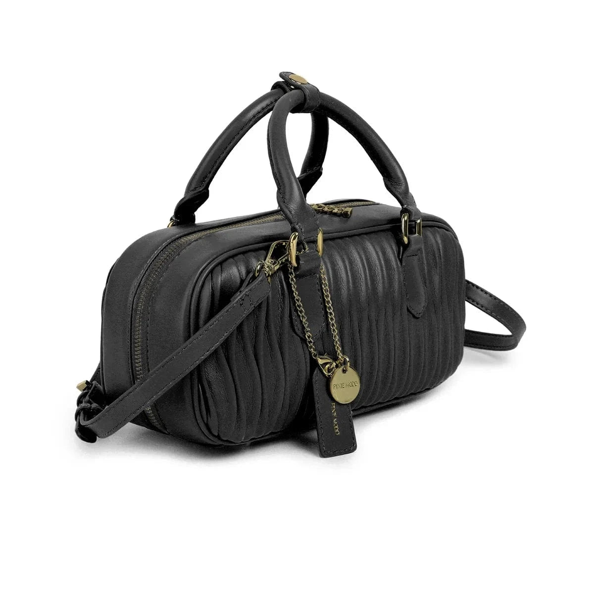 Eco-Friendly Paris Vegan Leather Top Handle Bag for Women | Black | Perfect for Work, Travel & Everyday Use