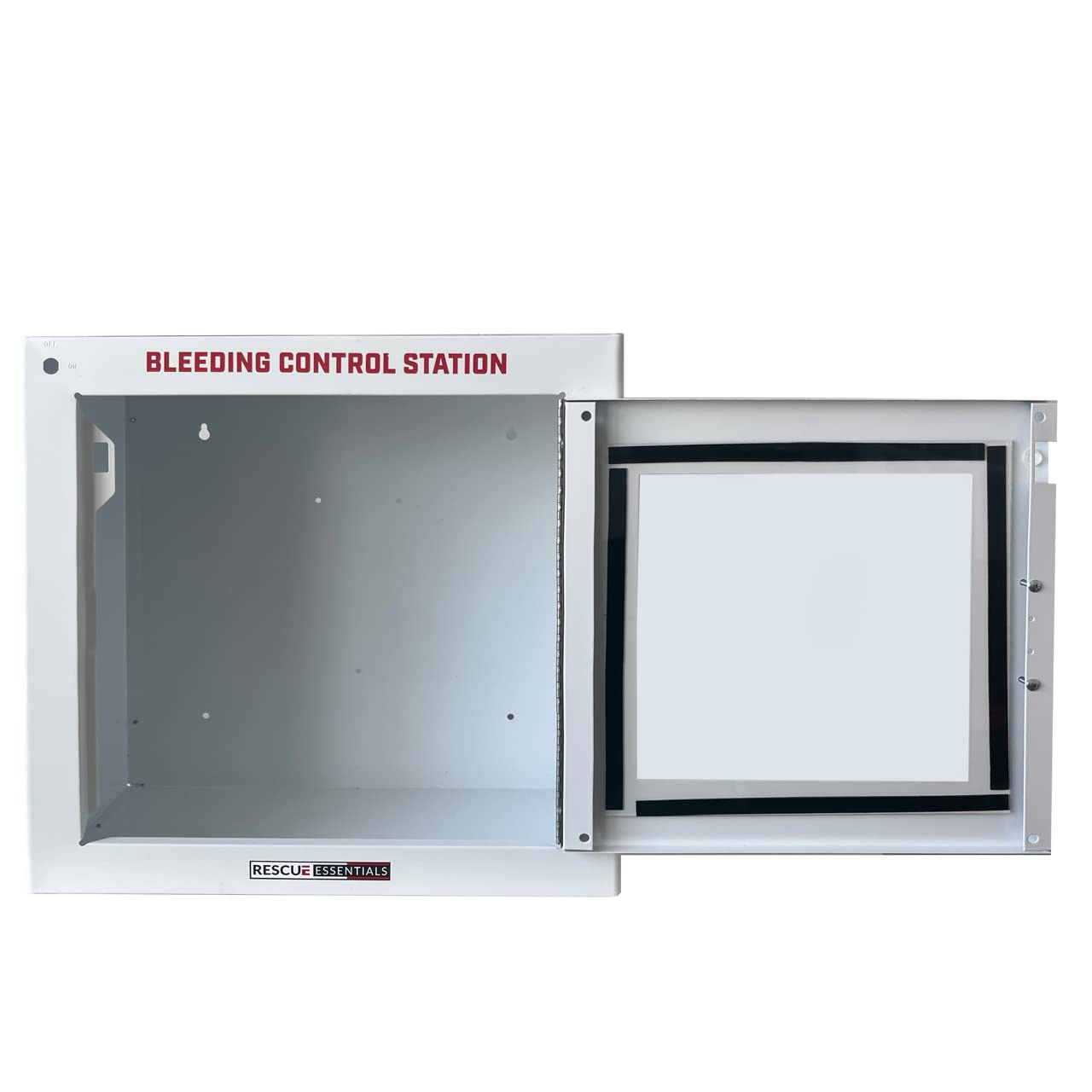 Rescue Essentials Bleeding Control Cabinet - First Aid Trauma Kit for Emergency & Disaster Preparedness - Perfect for Hospitals, Schools, and Workplace Safety