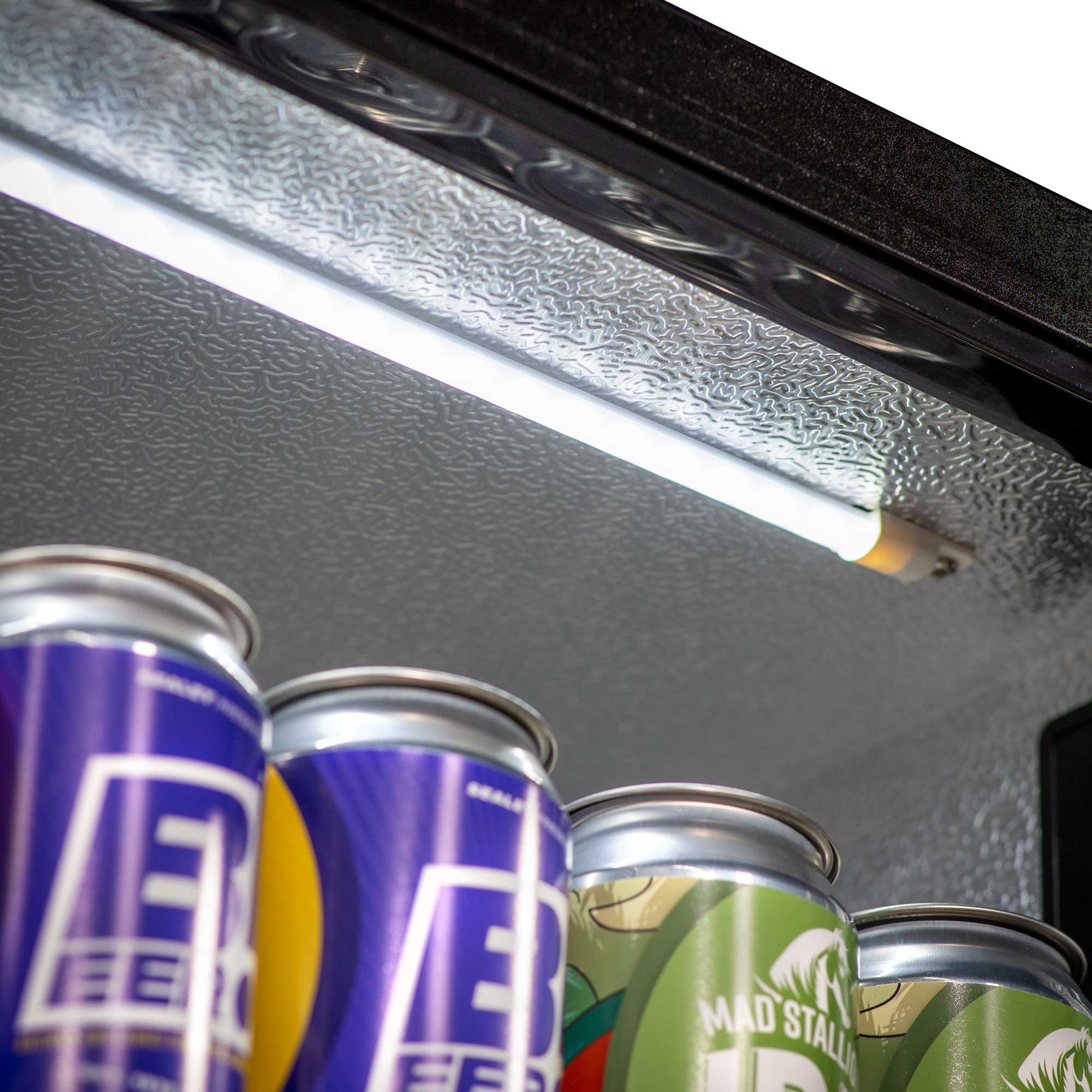 Baridi 190L Double Sliding Door Back Bar Refrigerator - Commercial Grade Black Drink Cooler for Bars, Restaurants & Home Use | Energy Efficient Beverage Fridge with Adjustable Shelves (Model DH273)