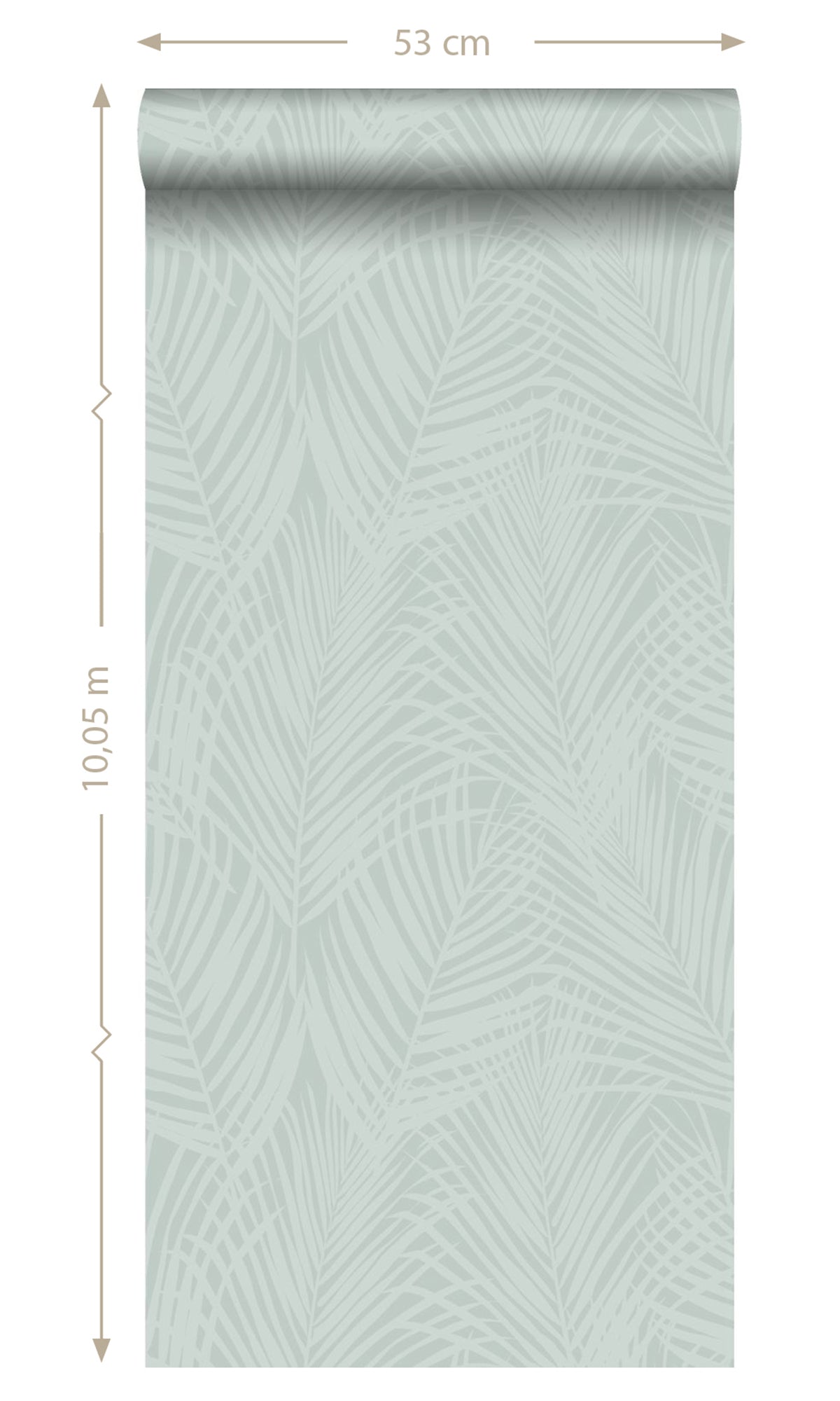 Celadon Green Palm Leaves Peel and Stick Wallpaper - Self-Adhesive Removable Wallpaper for Bedroom, Living Room, Nursery - Botanical Tropical Decor R9380