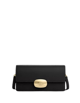 Coach Eliza Small Flap Crossbody Bag for Women - Genuine Leather Shoulder Purse with Adjustable Strap, Perfect for Work, Travel & Everyday Use