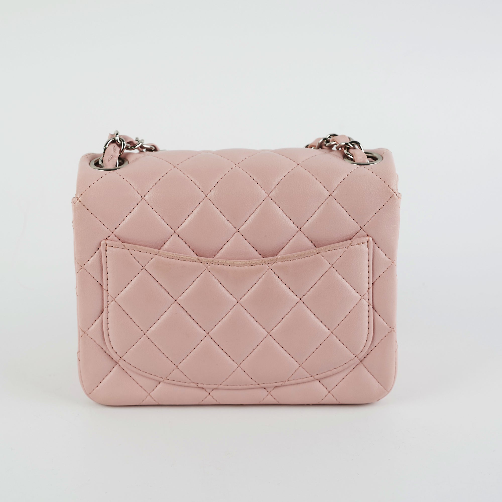 Chanel Mini Square Pink Flap Bag - Luxury Quilted Leather Crossbody Purse for Women | Perfect for Parties, Dates & Special Occasions
