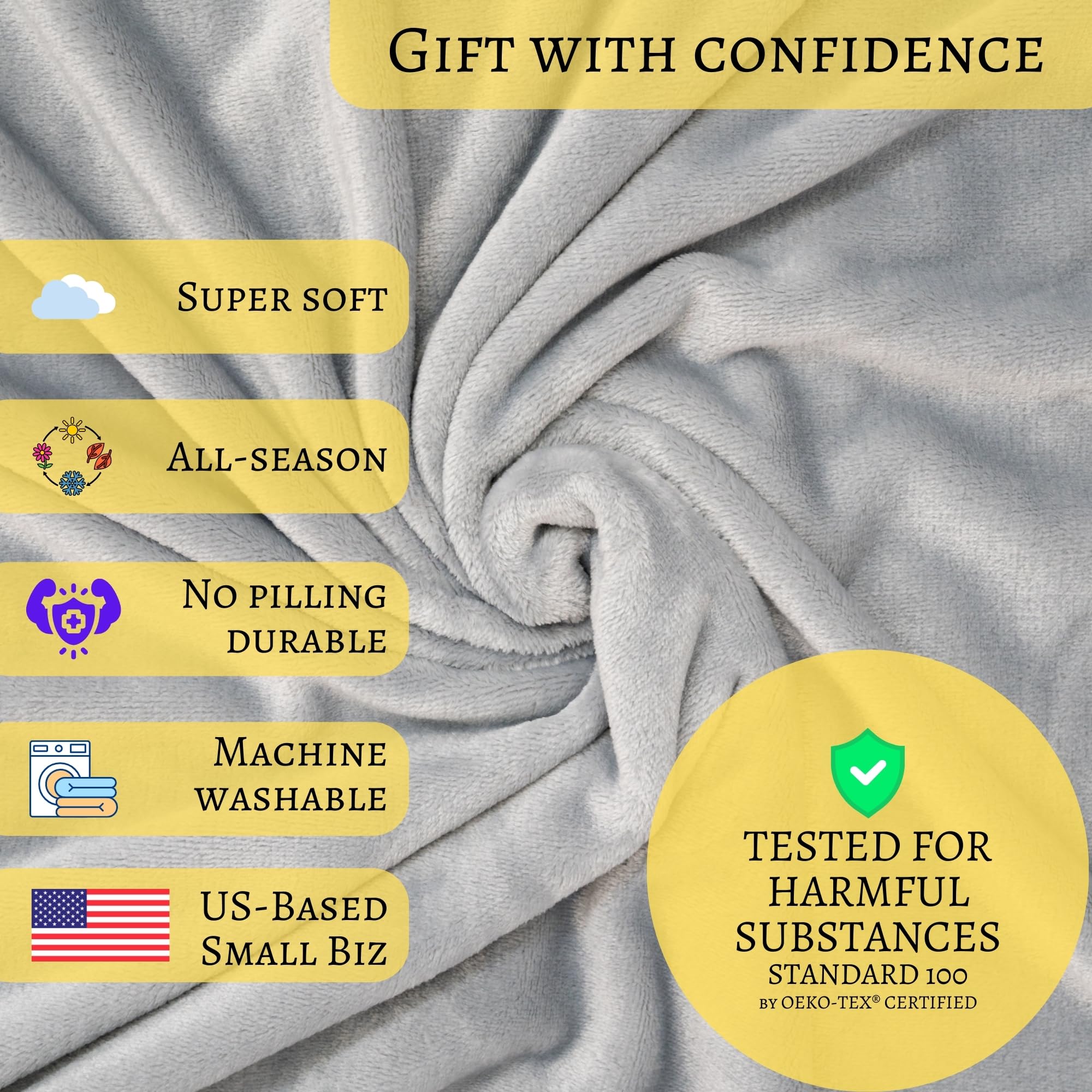 Healing Blanket for Women & Men - Soft Fleece Throw Blanket (50x65) - Inspirational Get Well Soon Gift with Strength & Healing Thoughts - Perfect for Hospital Recovery, Chemotherapy Comfort & Cozy Home Use