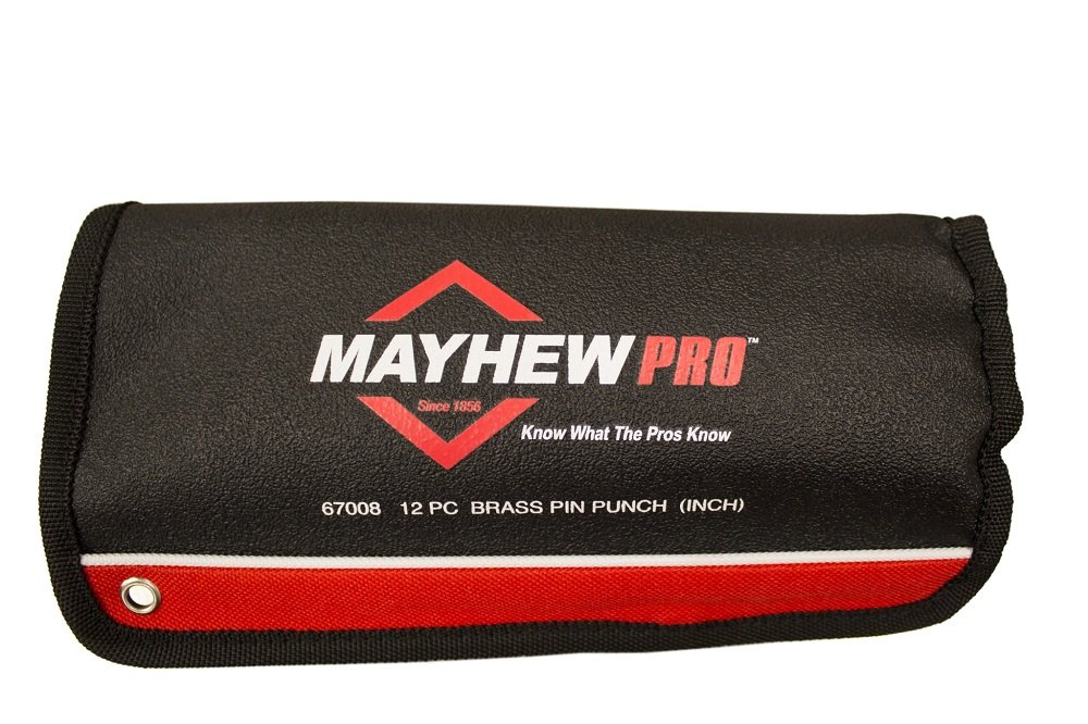 Mayhew Tools 15-Piece Brass Pin Punch and Drift Punch Set - Professional Metalworking & Woodworking Tool Kit for Automotive, Carpentry, and DIY Projects