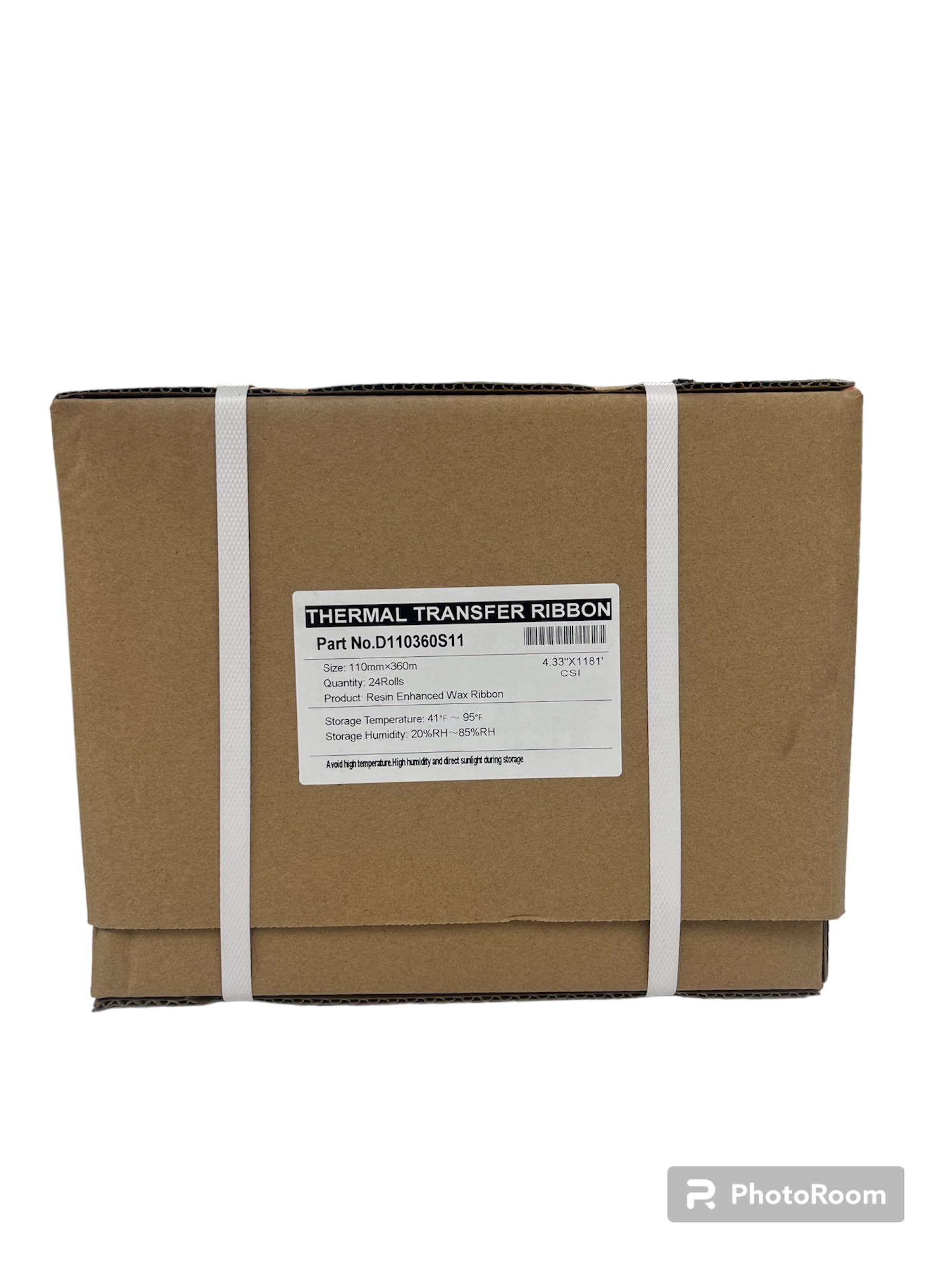 Bulk Thermal Transfer Printer Ribbon Rolls - 32 Pack Black Standard Resin-Enhanced Wax Ribbons (4.33