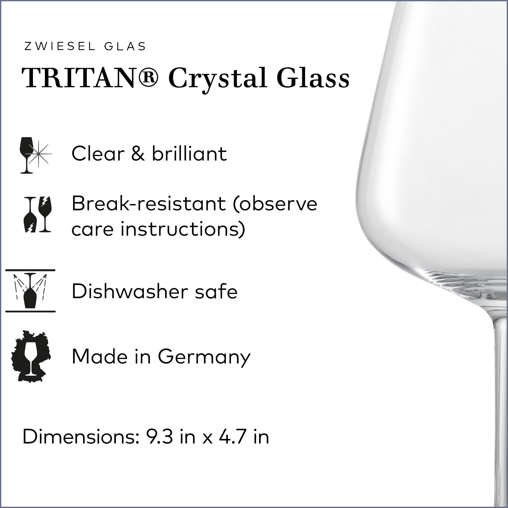 Premium Zwiesel Glas Vervino Burgundy Red Wine Glasses Set of 6 - 32oz German Tritan Crystal Wine Glasses for Cabernet & Merlot - Dishwasher Safe Stemware for Fine Dining & Entertaining