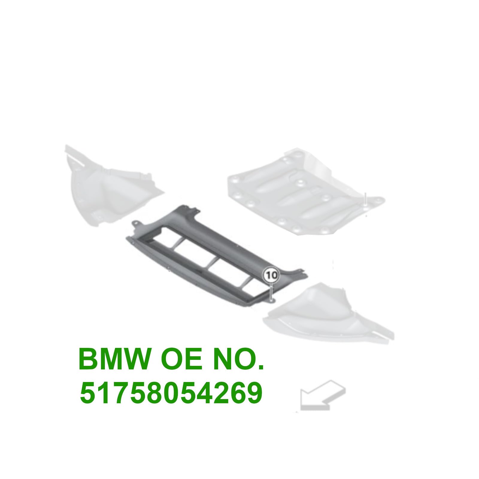 Rev9 OCG-1003_1 Black Oil Cooler Skid Plate Underhood Shield for 2014-2019 BMW F80 M3 - Heavy Duty Protection for Track & Street Performance Driving