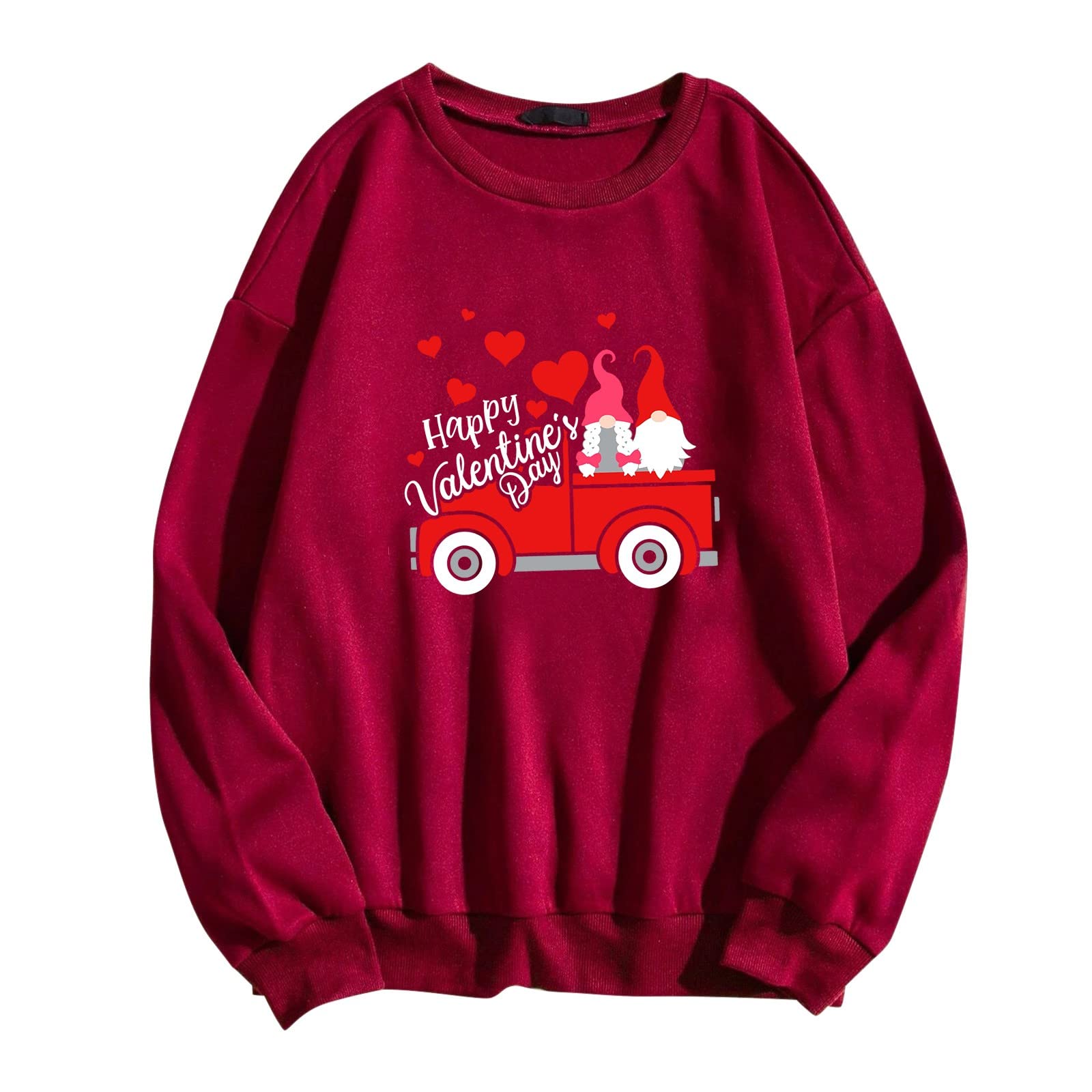 Women's Valentine's Day Hoodie - Long Sleeve Letter Print Pullover Sweatshirt | Soft & Warm Winter Blouse for Casual Wear, Date Night & Gift Giving