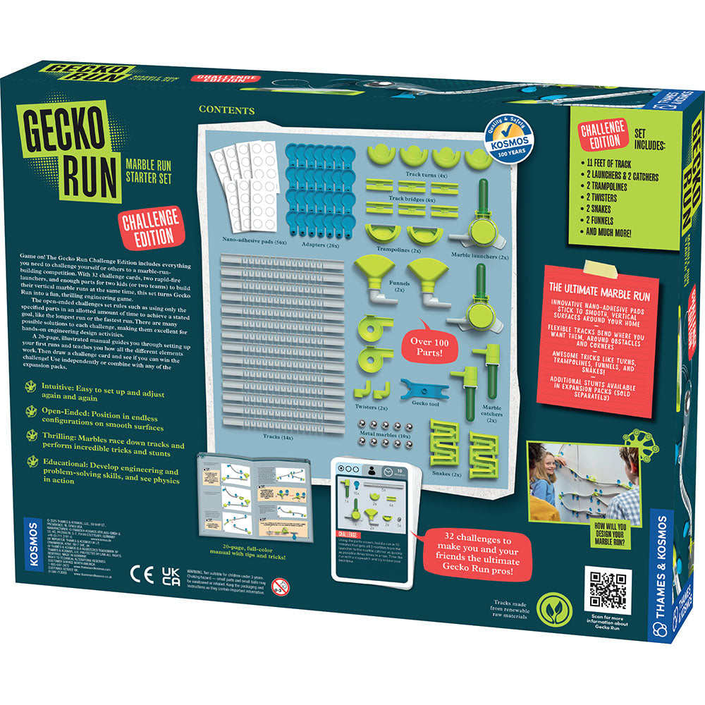 Gecko Run: Marble Run Challenge Edition - STEM Educational Toy for Kids Ages 6-12 | Fun Building Blocks & Marble Maze Game for Creative Play | Perfect for Birthday Gifts & Classroom Learning Activities