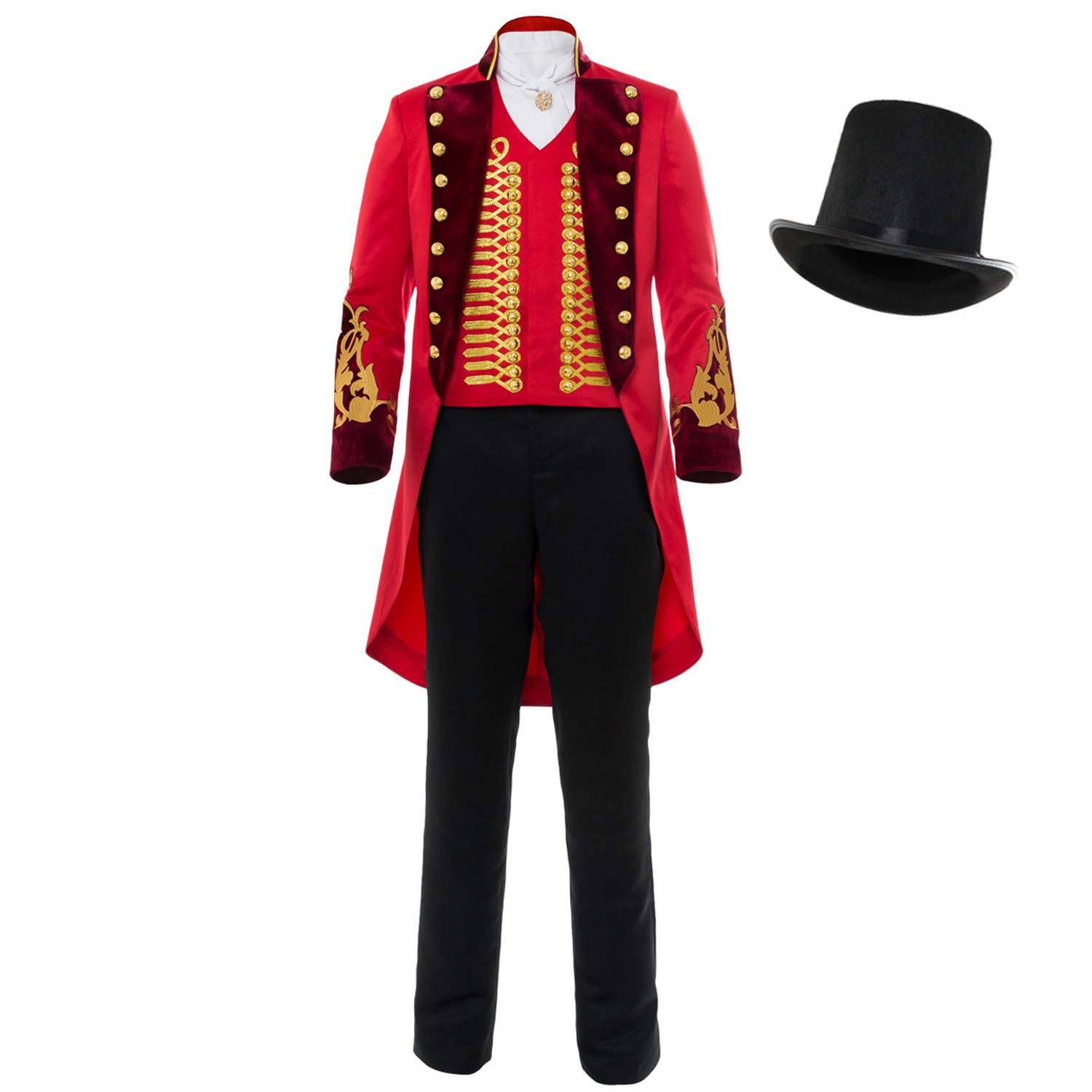 Professional Adult Performance Uniform - Showman Party Suit Circus Red Outfit for Cosplay & Stage Shows | Perfect for Halloween, Themed Parties, Circus Performances & Costume Events