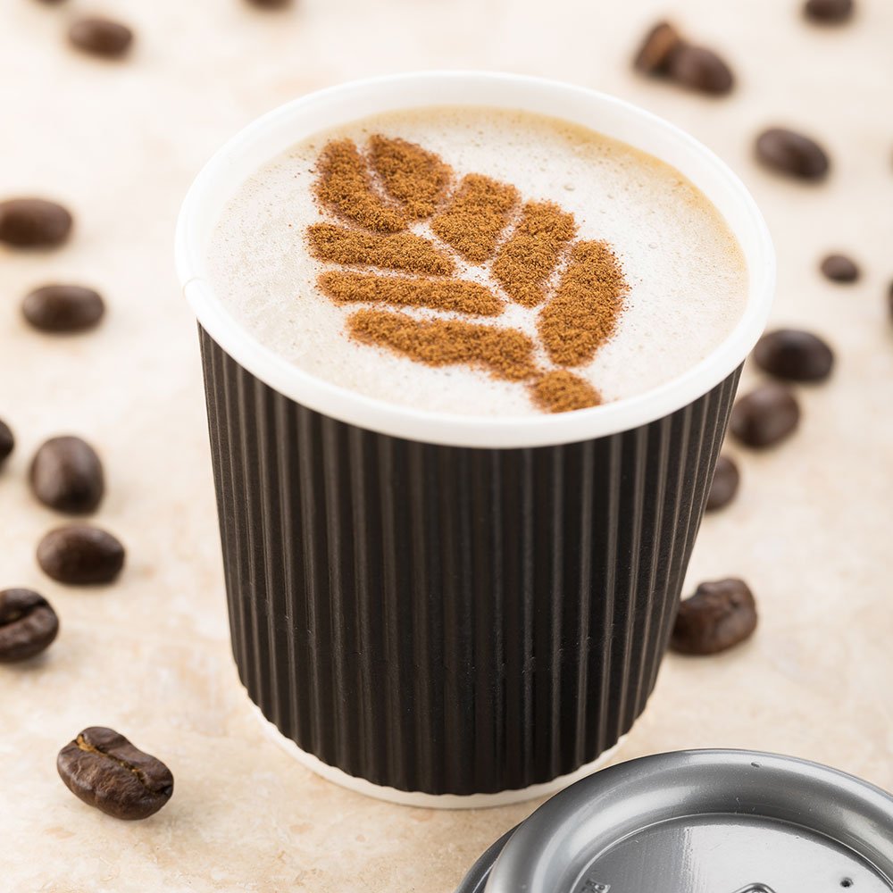 4 oz Disposable Coffee Cups - 25 Pack Black Insulated Paper Cups with Ripple Wall & Rolled Rim | Hot Coffee, Tea, Hot Chocolate | Perfect for Cafes, Offices, Catering & Home Use