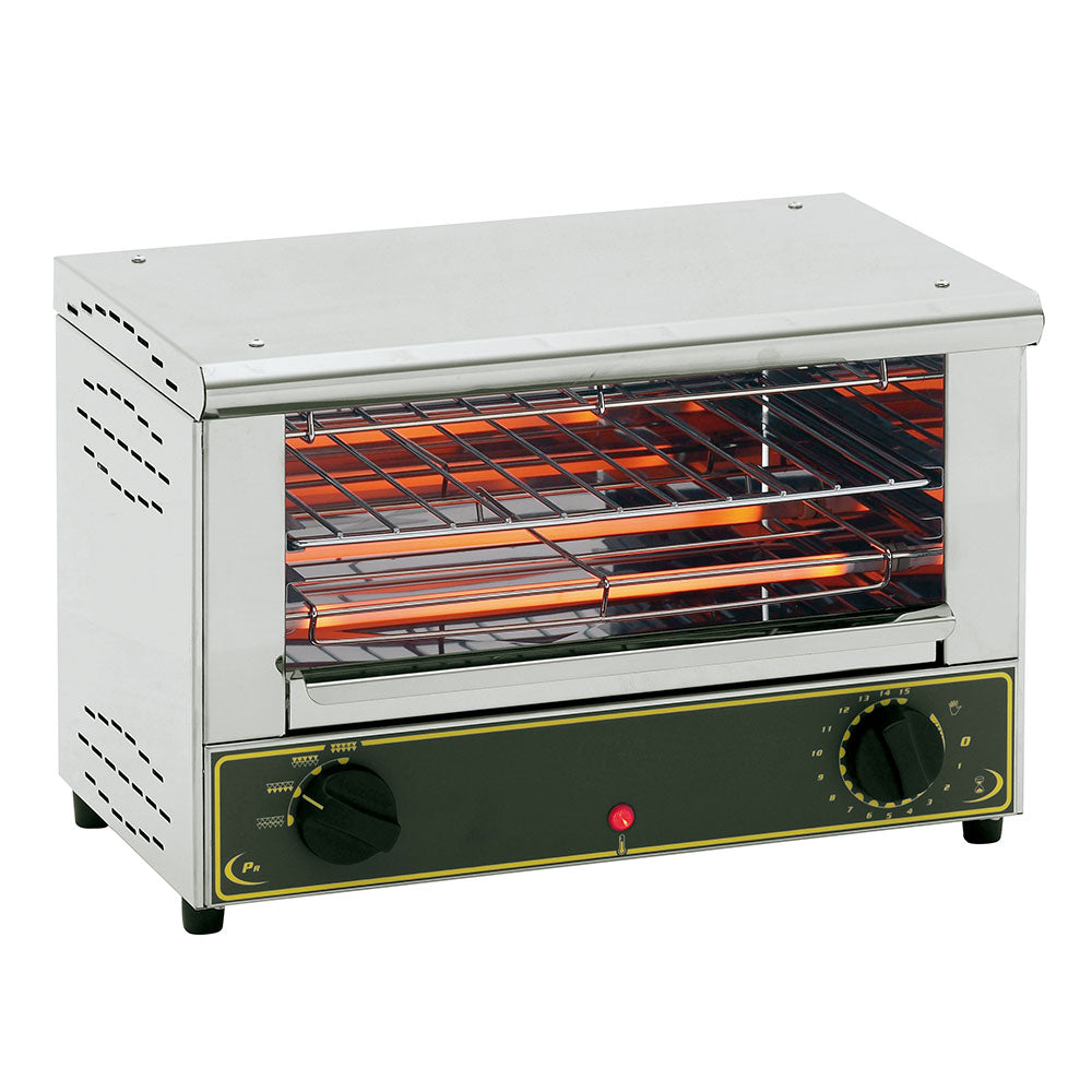 Equipex BAR100/1 Single Deck Electric Toaster Oven & Cheese Melter - Commercial Kitchen, Restaurant, Bakery, and Home Use