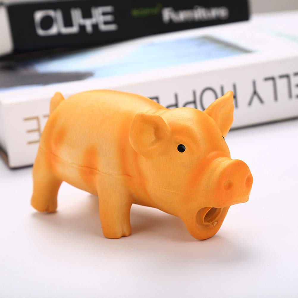 Baluue 2pcs Dog Chew Toys for Small Puppies - Squeaky Pig Toy for Teething & Playtime