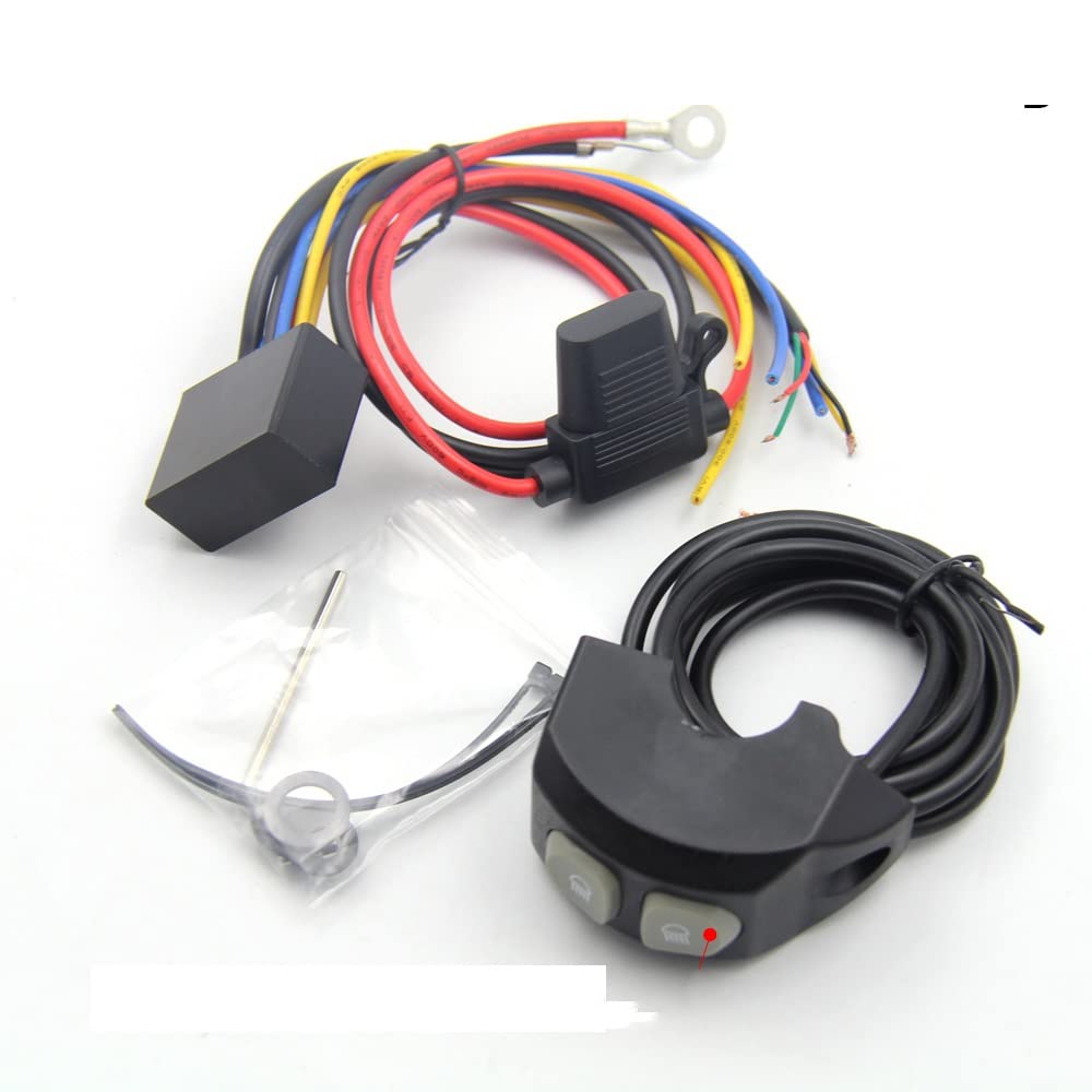 Haoyuce Motorcycle Handle Fog Light Switch Control Smart Relay - Compatible with BMW R1200GS, R1250GS, F850GS, F750GS, Adventure LC Models | Waterproof & Durable for Off-Road Riding & Night Adventures (Switch and Relay-B)