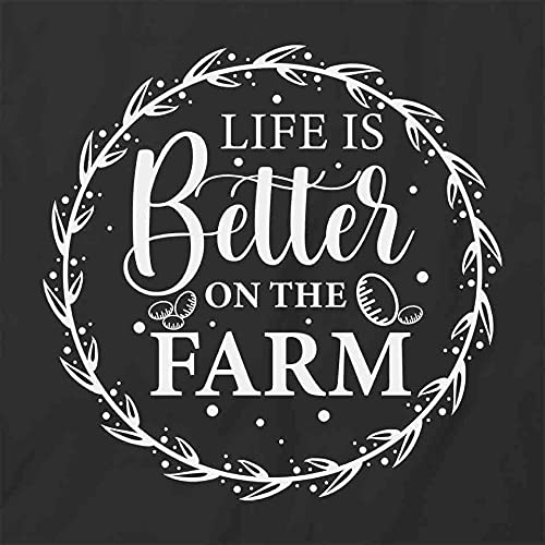 Life is Better On The Farm Graphic T-Shirt - Black Cotton Printed Tee for Men & Women | Perfect for Farm Life, Country Living & Outdoor Activities