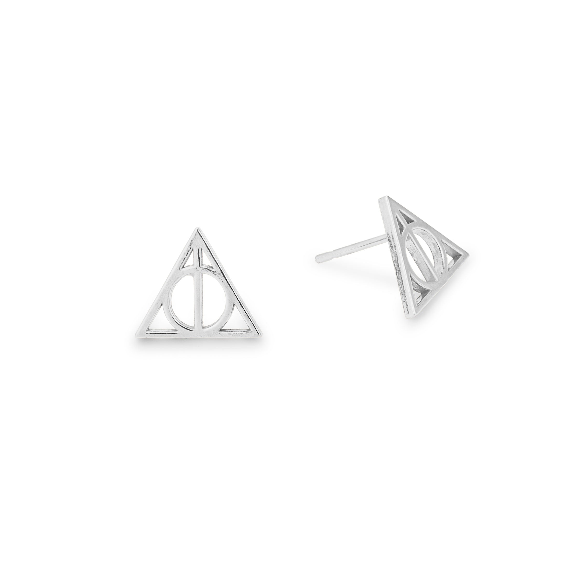 Harry Potter™ Deathly Hallows Earrings - Sterling Silver Collectible Jewelry for Fans | Perfect for Cosplay, Gift Giving & Wizarding World Enthusiasts