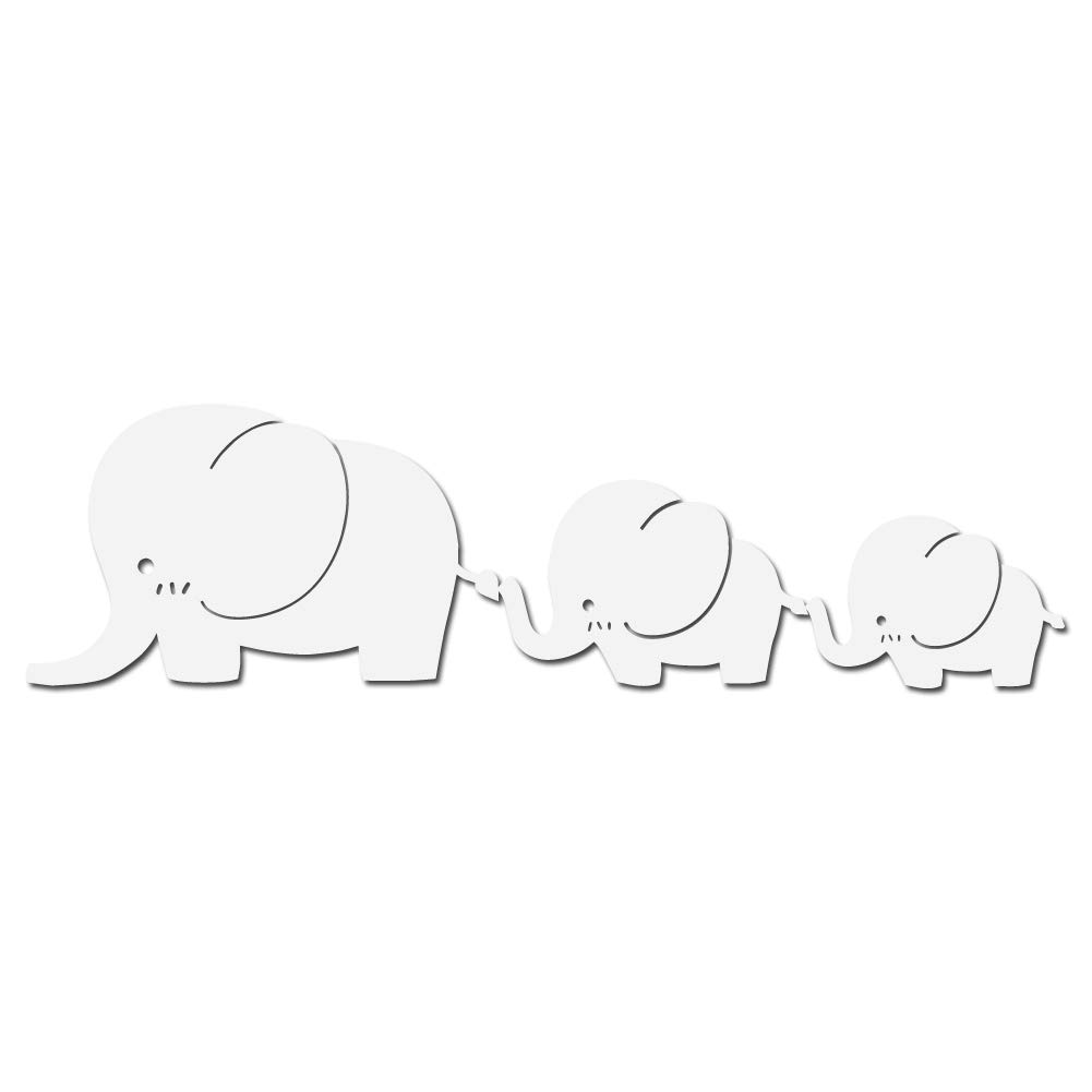 Cute Elephant Family Vinyl Decal Sticker - 5