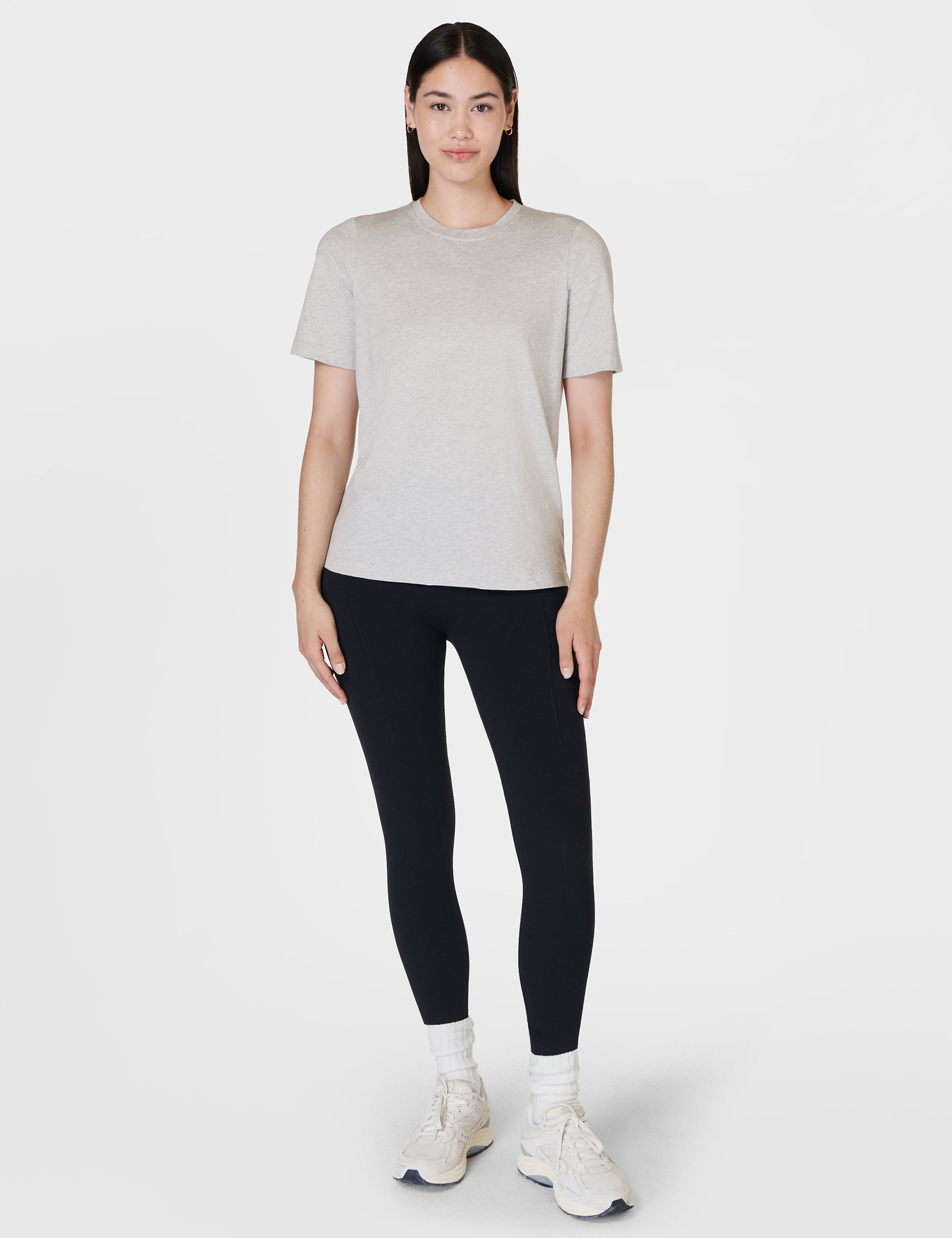 Premium Essential Crew Neck T-Shirt for Men & Women | Light Grey Marl | Soft Cotton Comfort | Casual & Layering Staple | Perfect for Everyday Wear, Gym & Outfits