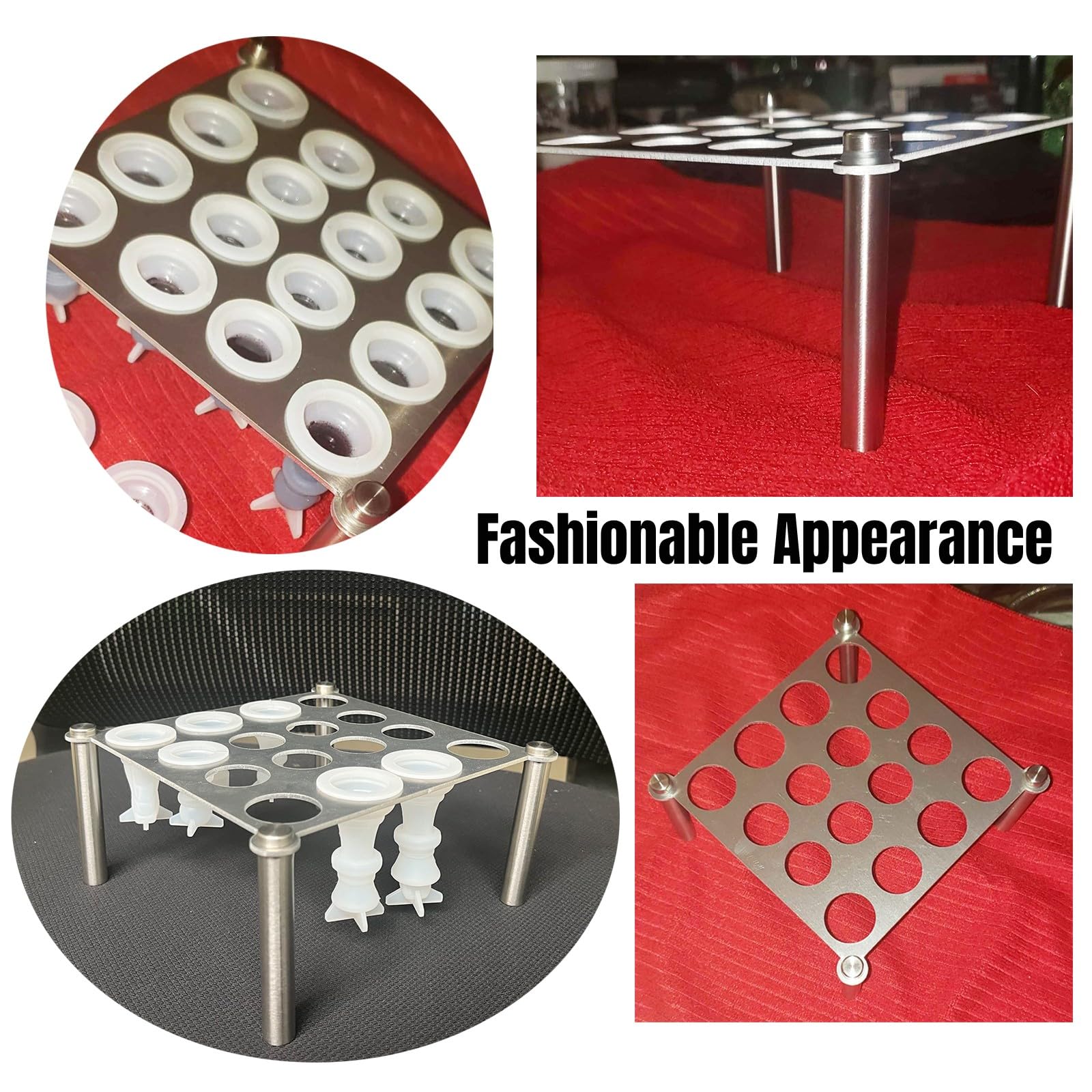 DIY Chess Piece Holder Stand for Silicone Molds - 1 Holder & 4 Legs Included - Perfect for Resin Casting, Jewelry Making & Craft Projects