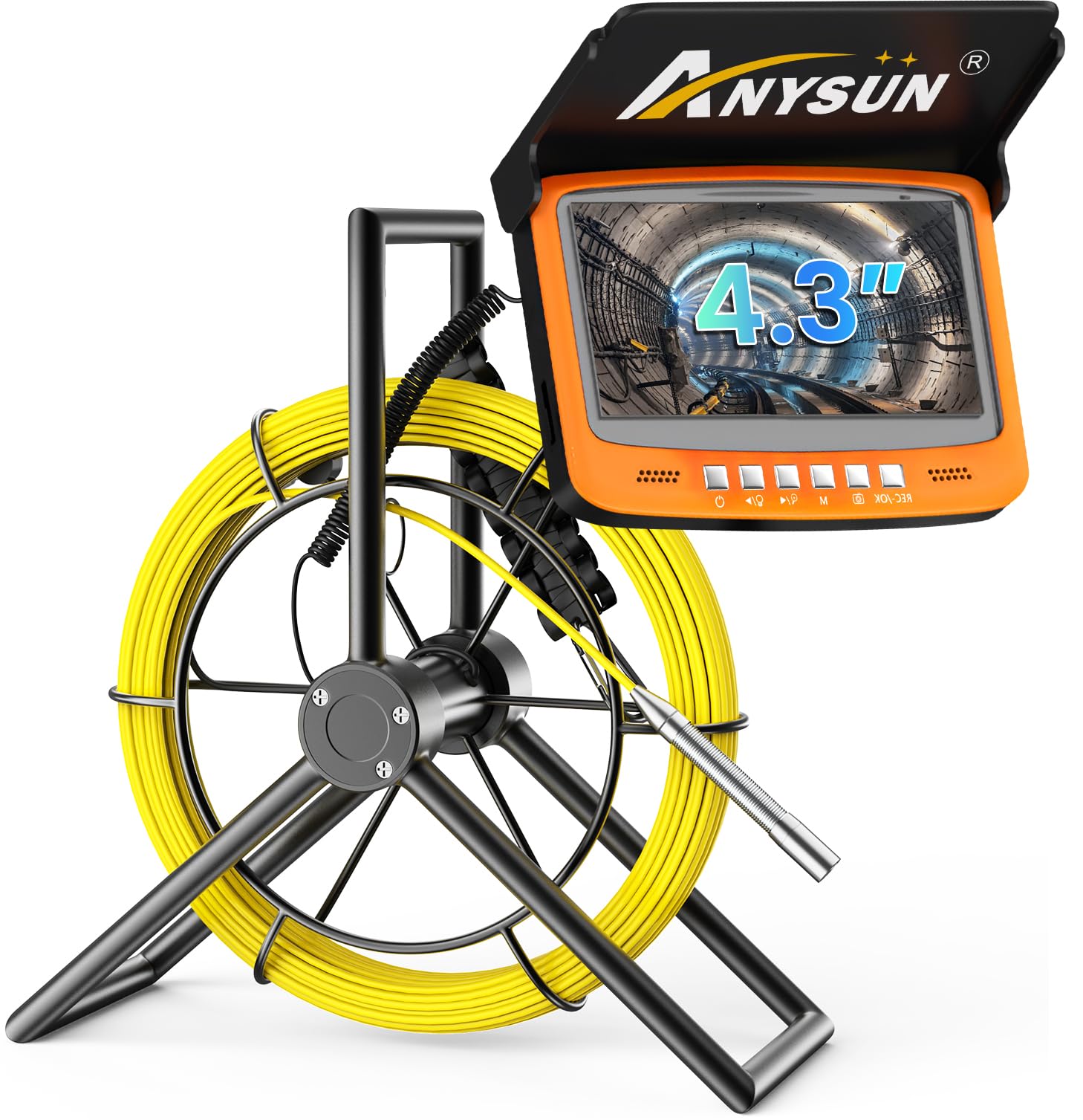 Anysun 100ft Sewer Inspection Camera with DVR - 4.3