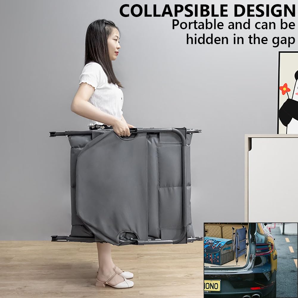 MegLob Outdoor Folding Camping Deck Chair - Portable Sunbathing & Beach Lounge Chair for Travel, Picnic, Garden, Poolside - Light Gray - Perfect for Relaxing, Tanning and Outdoor Adventures