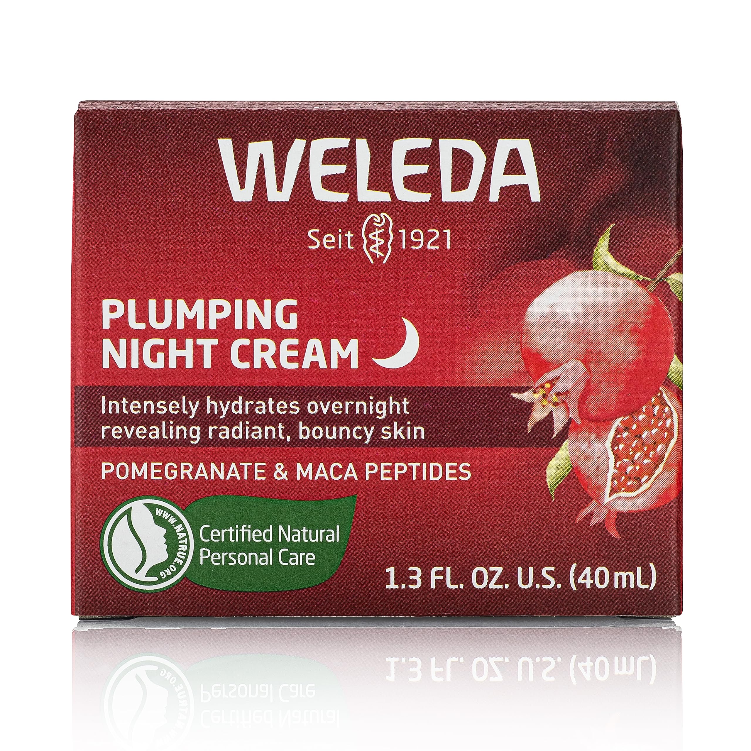 Weleda Face Care Plumping Night Cream - Organic Plant-Based Moisturizer with Pomegranate & Maca Root Peptides for Hydration & Anti-Aging | Perfect for Nighttime Skincare Routine & Dry Skin Relief