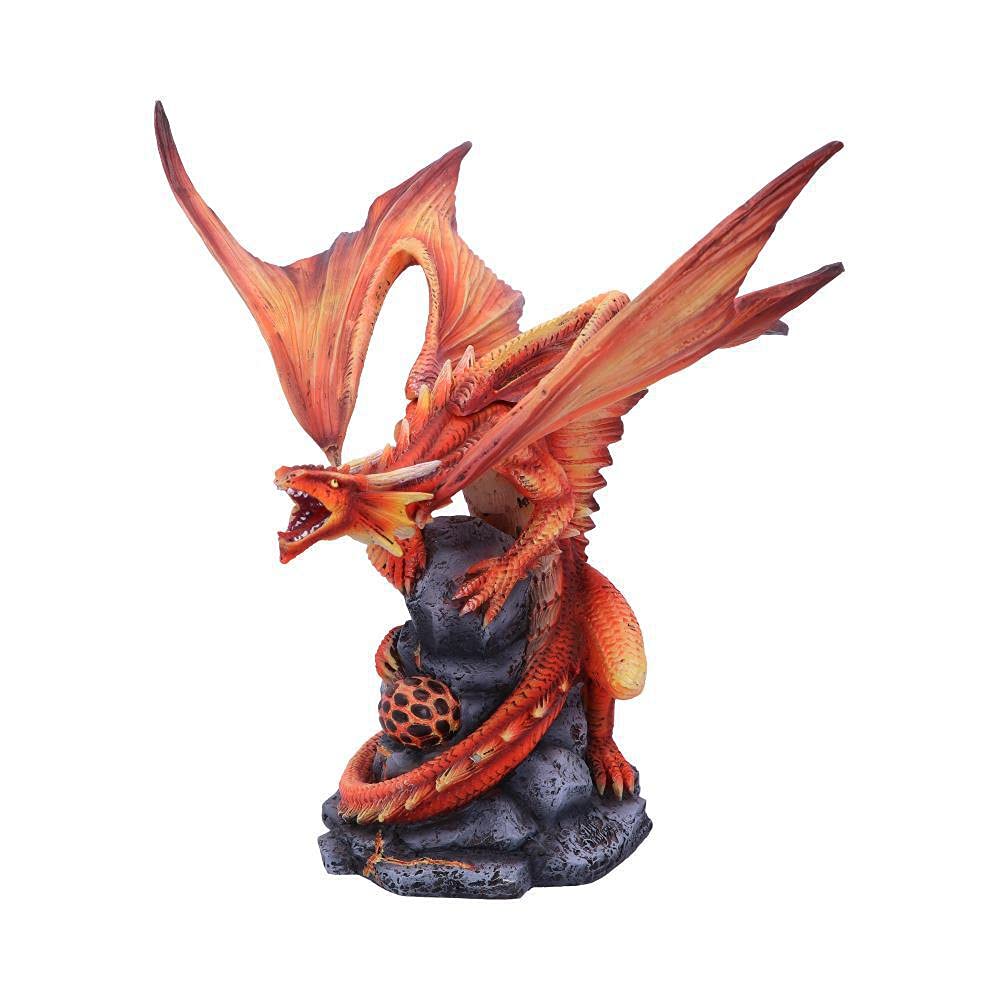 Nemesis Now Adult Fire Dragon Anne Stokes 24.5cm Resin Figurine - Red Fantasy Collectible Statue for Home Decor, Gaming Room & Gift for Dragon Lovers