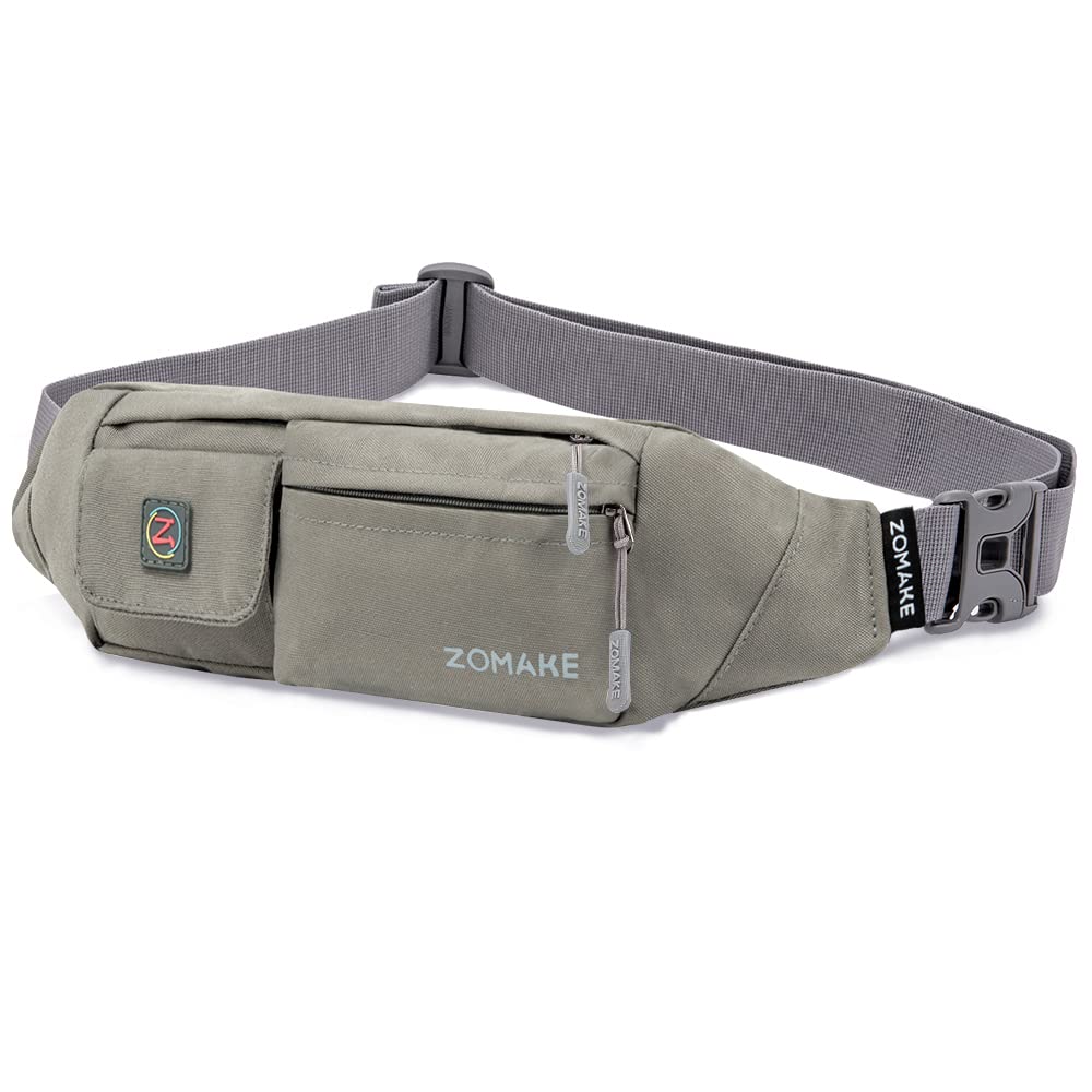 ZOMAKE Adjustable Crossbody Fanny Pack for Women & Men - Water Resistant Waist Bag with Phone Pocket | Perfect for Running, Travel, Hiking, Concerts & Daily Use