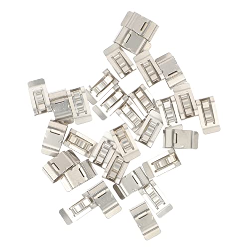 TEHAUX 30pcs Solar Panel Cable Clips - Heavy Duty Metal Brackets for Photovoltaic Wires, Trailer Frame & Electric Cable Management - Secure Snap Clips for Outdoor Solar Installations & RV Wiring