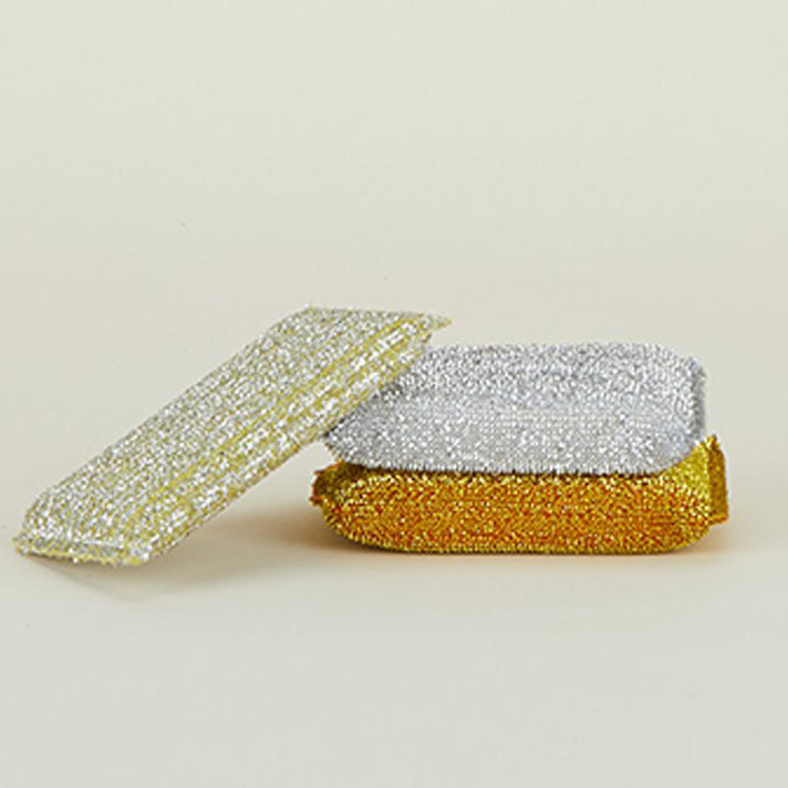 3-Pack Disco Sponges for Dishes & Cleaning - Fun Glitter Sponge Set for Kitchen, Bathroom, Party Decor & Themed Events - Non-Scratch Scrubber for Sinks, Countertops & More