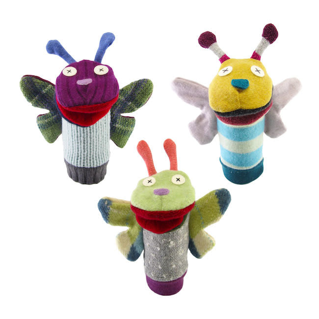 Cute & Levi Wool Animal Puppet - Butterfly Hand Puppet for Kids | Interactive Storytelling & Educational Play Toy | Perfect for Classroom, Birthday Gifts, and Imaginative Play