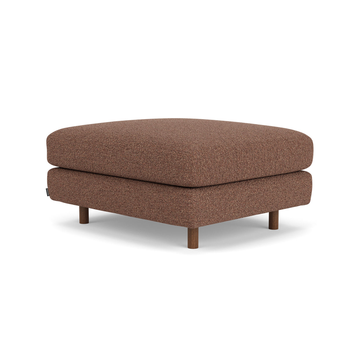Stylish Dylan Boucle Ottoman - Modern Footrest & Accent Chair for Living Room, Bedroom, or Office - Soft & Durable Upholstered Pouf with Non-Slip Bottom