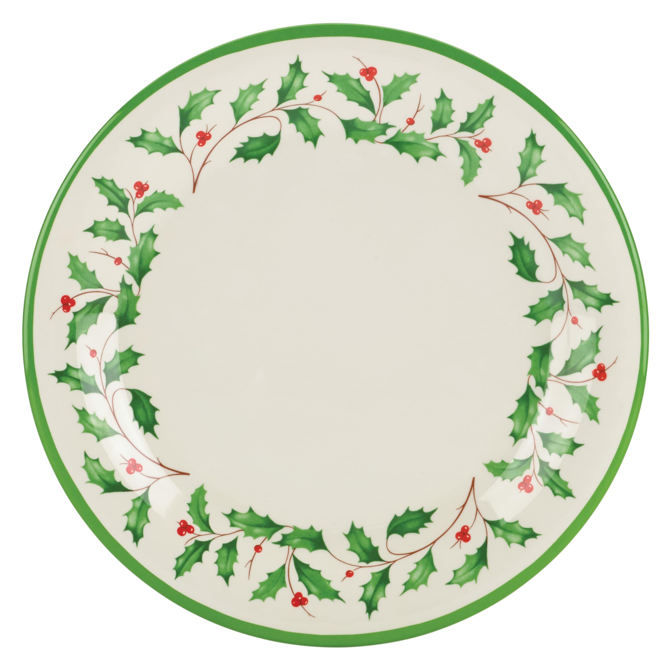 Lenox 863669 Holiday 4-Piece Melamine Dinner Plate Set - Christmas Dinnerware for Festive Gatherings & Hosting - Perfect for Holiday Parties, Family Dinners & Special Occasions